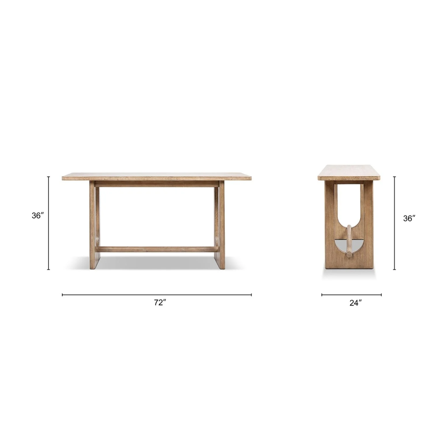 Turnkey - Trestle Console Table - Antique Brown - Image 2