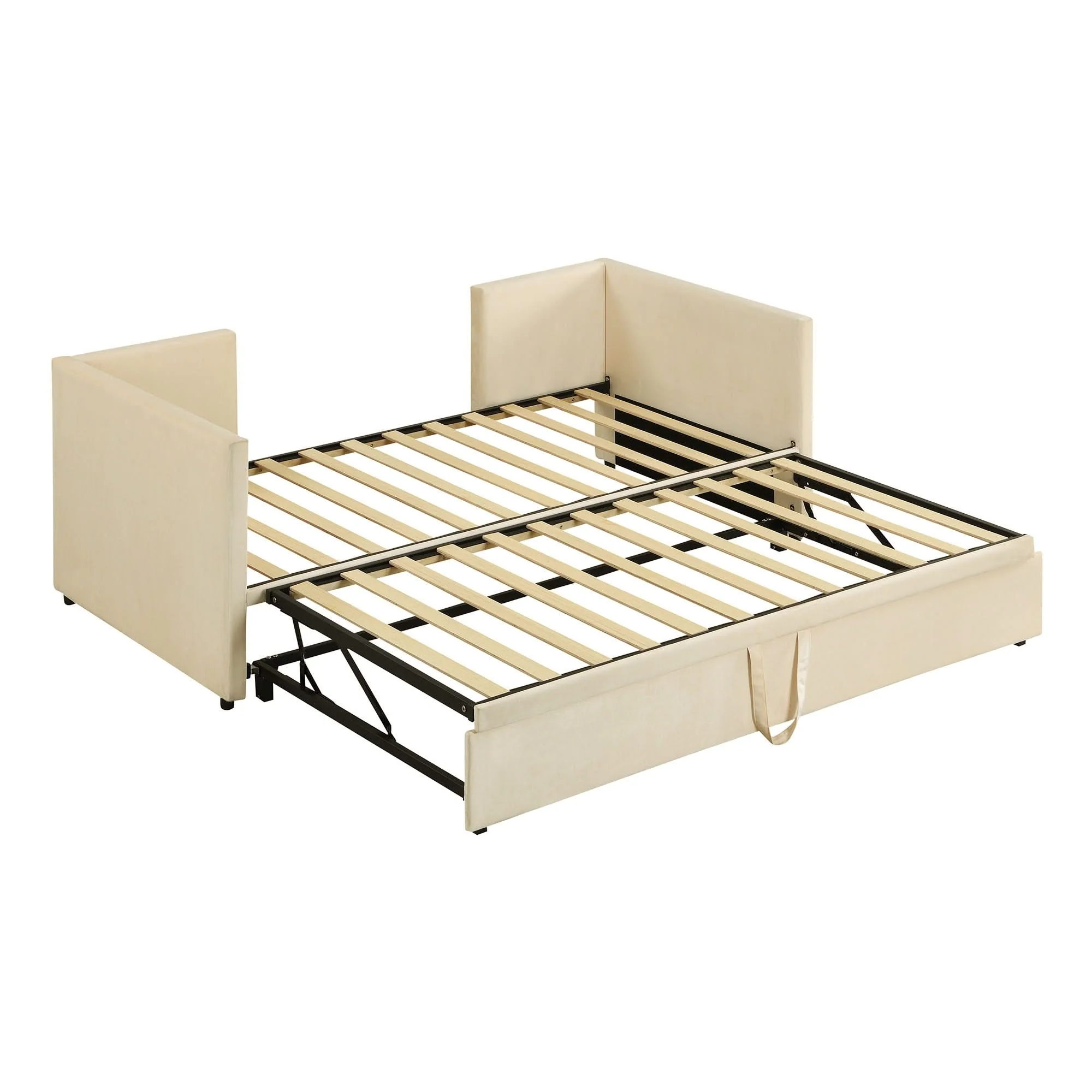Twin Size Upholstered Daybed With Pop Up Trundle - Image 6