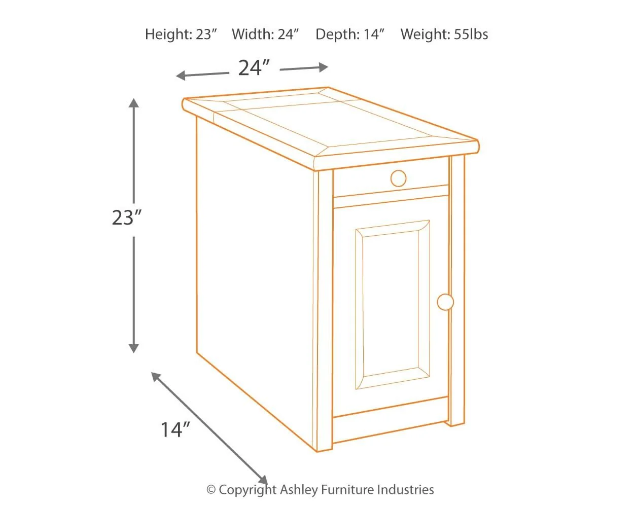 Tyler Creek - Chair Side End Table - Grayish Brown / Black - Image 3