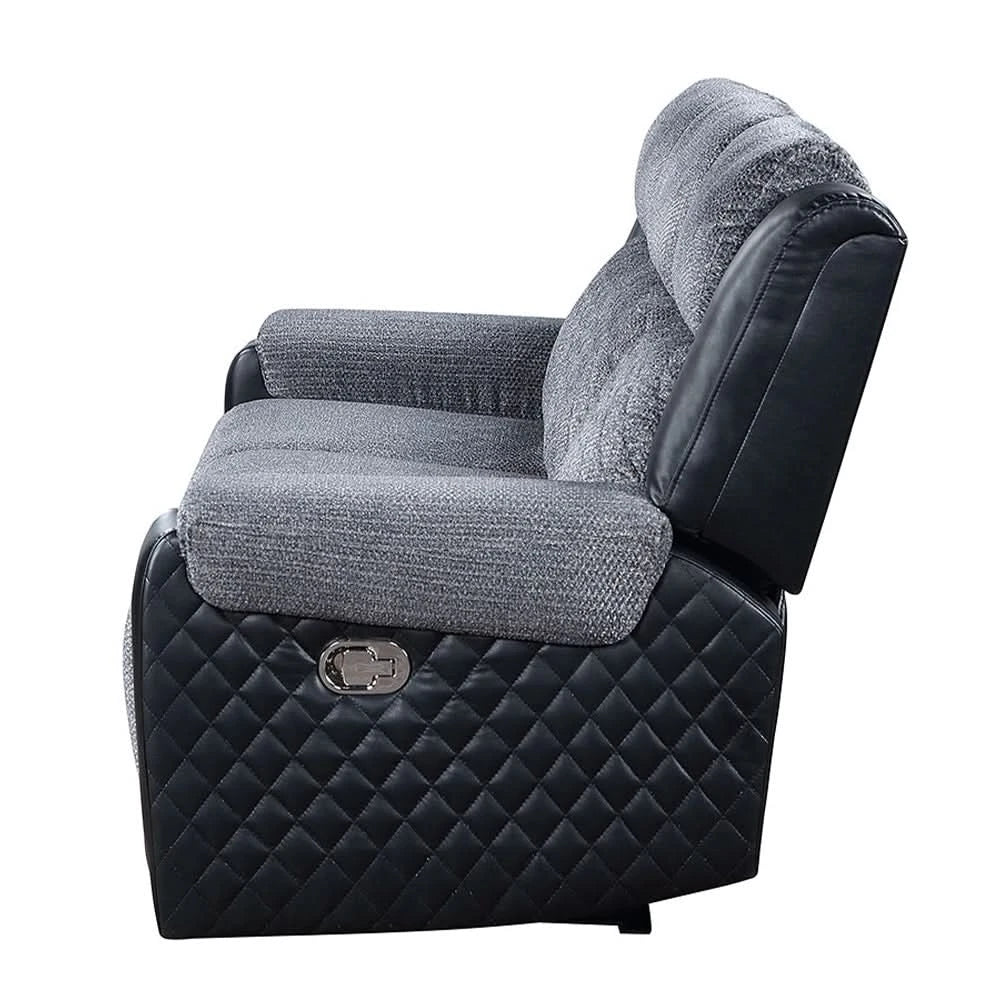 Tyler Dark Grey Power Reclining Loveseat with LED Lighting and Storage Console - Image 5