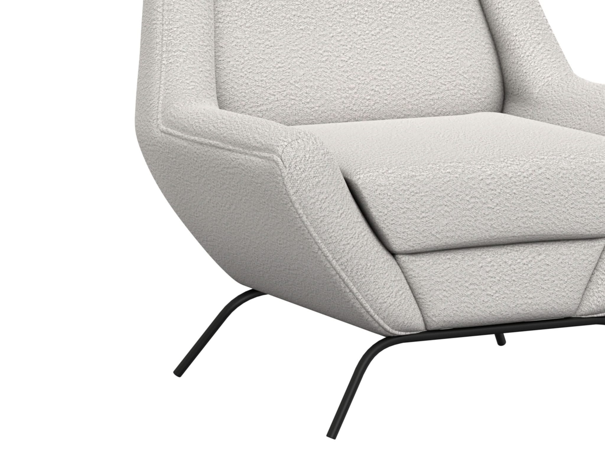Tyne - Fabric Arm Chair - Light Cream - Image 4