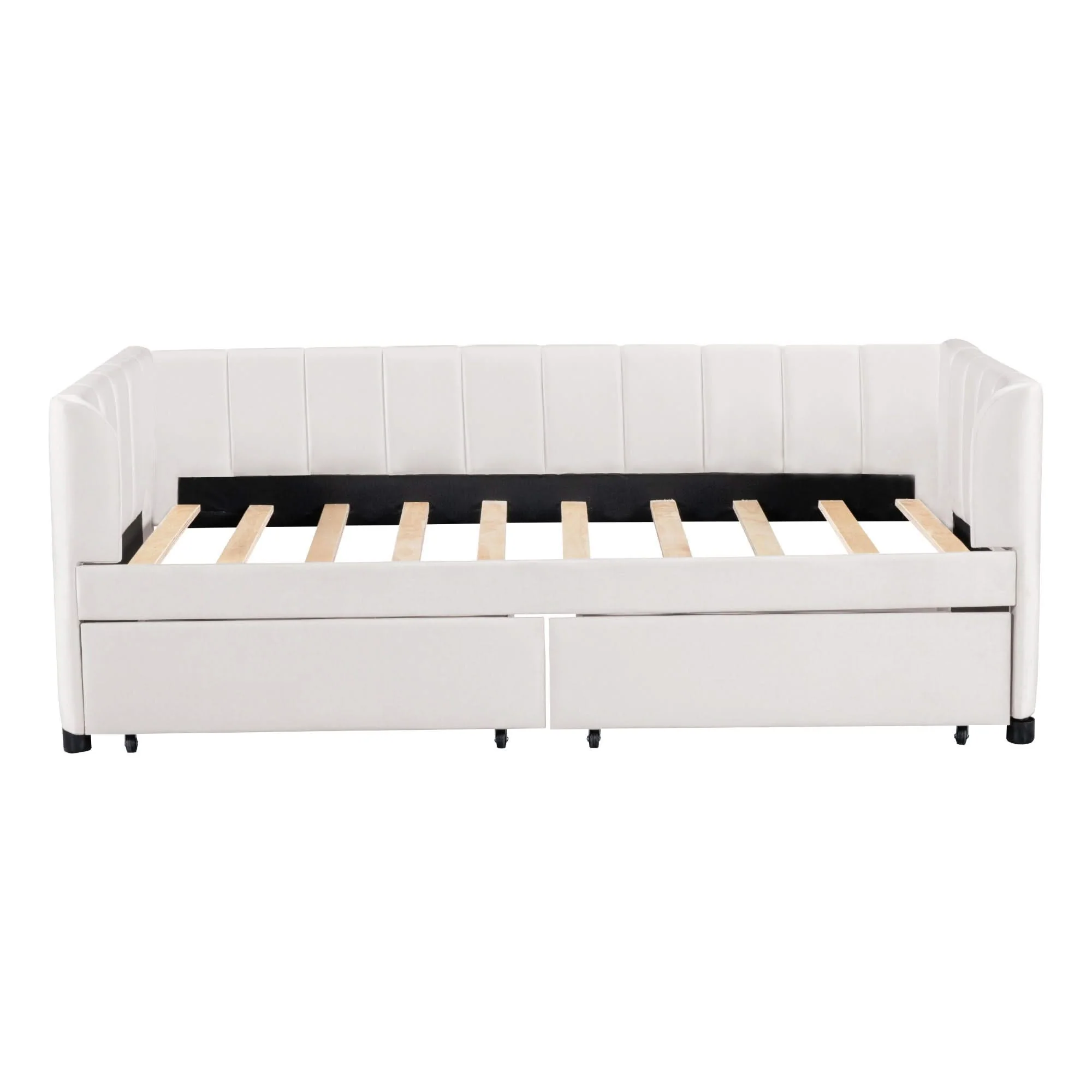 Upholstered Daybed With Ergonomic Design Backrest - Image 19