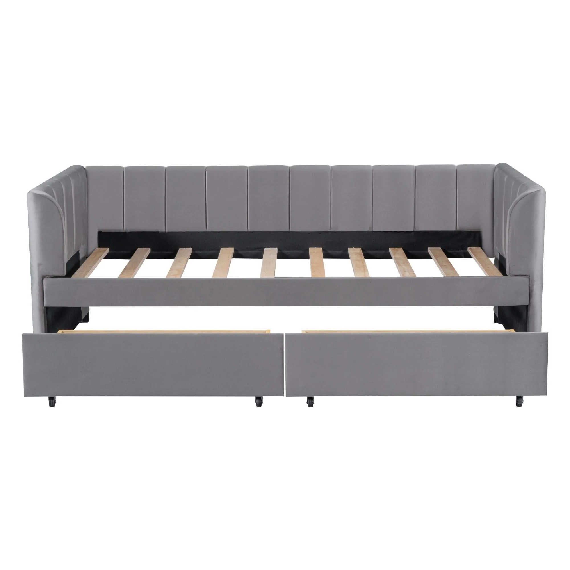 Upholstered Daybed With Ergonomic Design Backrest - Image 6