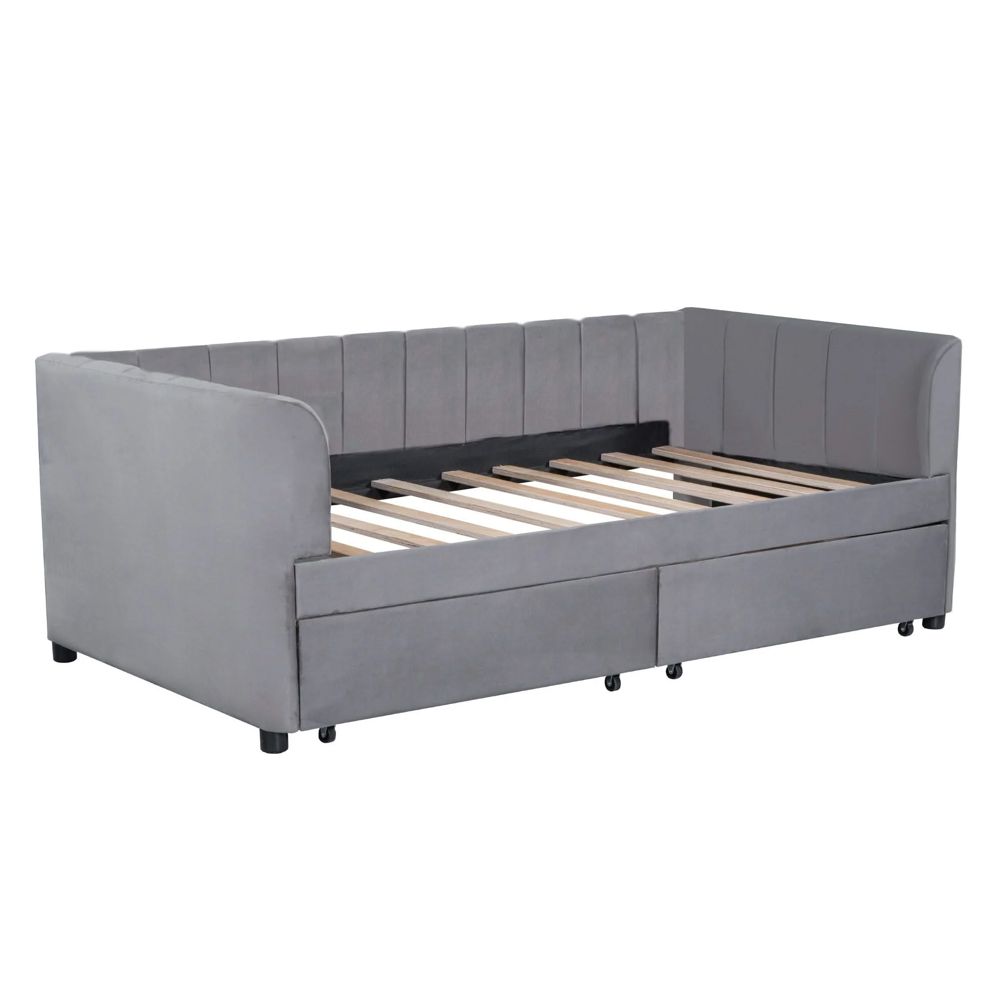 Upholstered Daybed With Ergonomic Design Backrest - Image 9