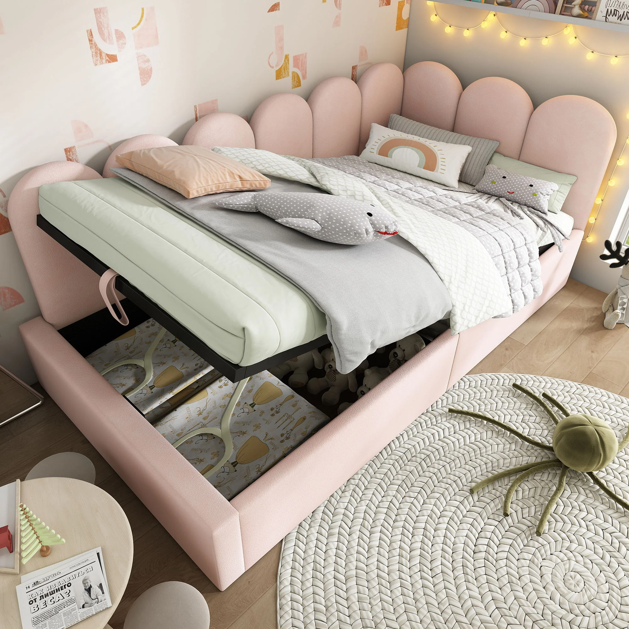 Upholstered Daybed With Metal Slatted Base - Image 12
