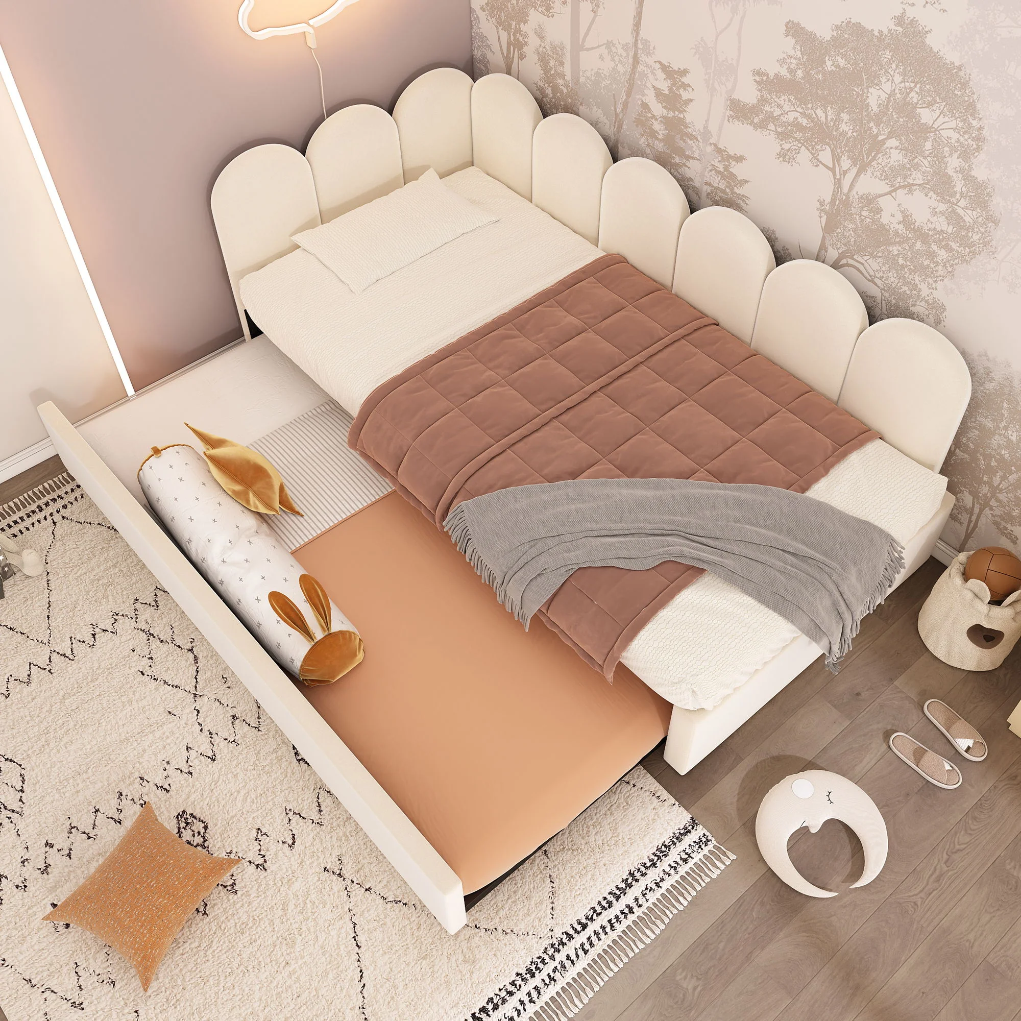 Upholstered Daybed With Metal Slatted Base - Image 14