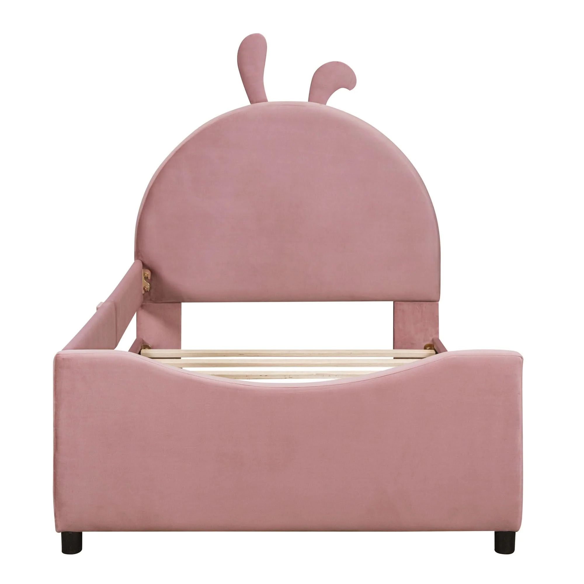 Upholstered Daybed With Rabbit Ear Shaped Headboard - Image 2
