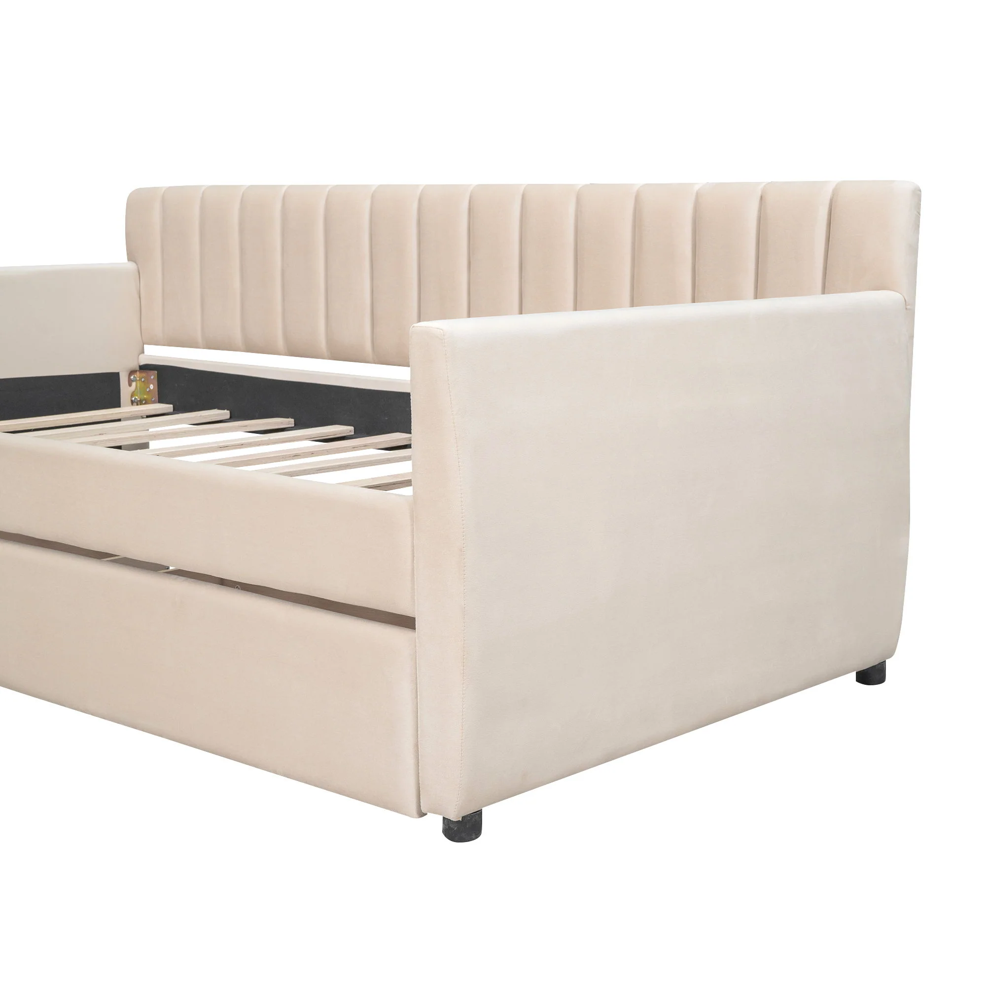 Upholstered Daybed With Slat Support - Image 5