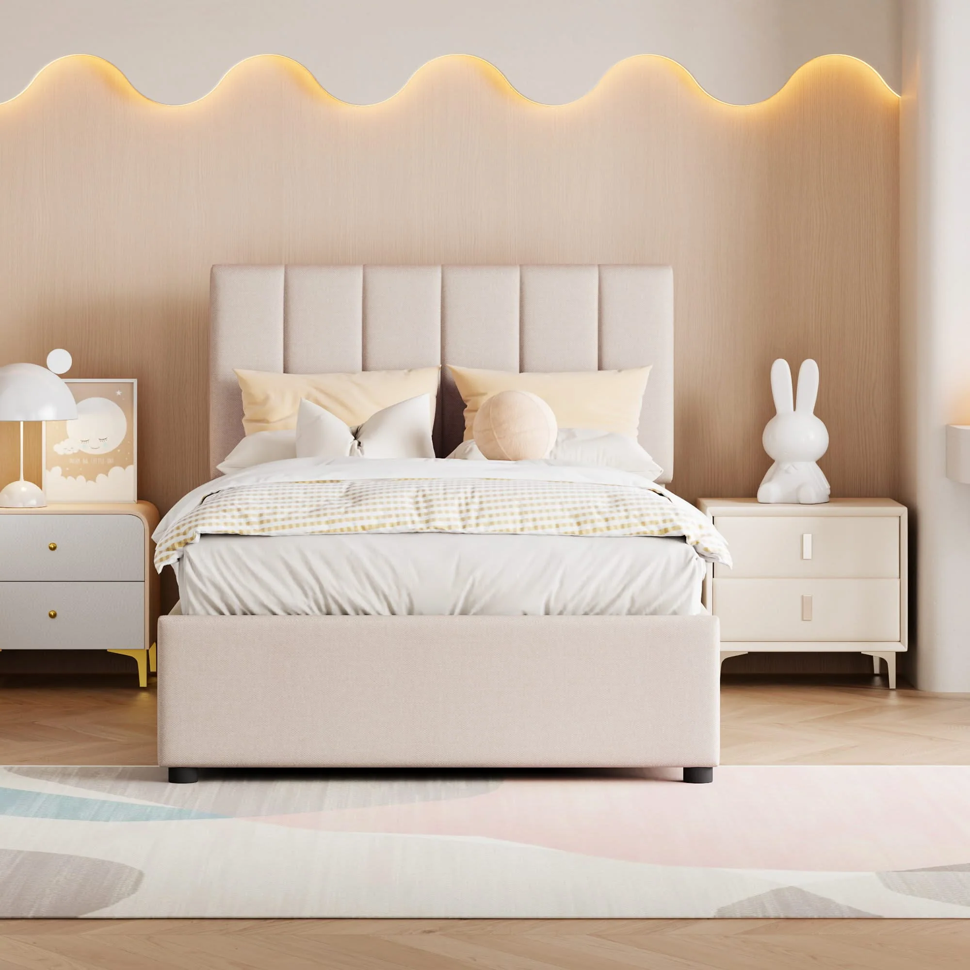 Upholstered Platform Bed With A Hydraulic Storage System - Image 11