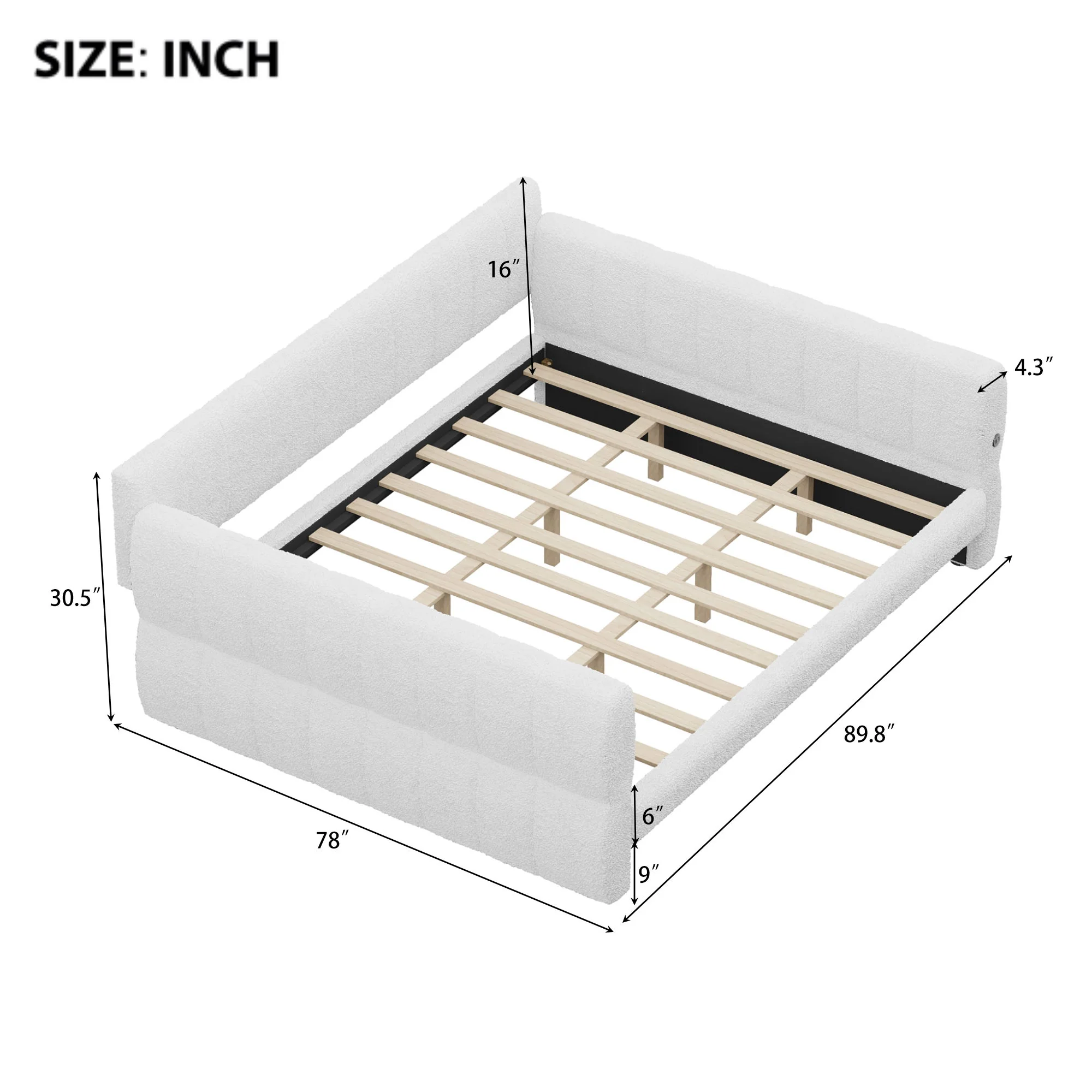 Upholstered Platform Bed With USB Charging - Image 10