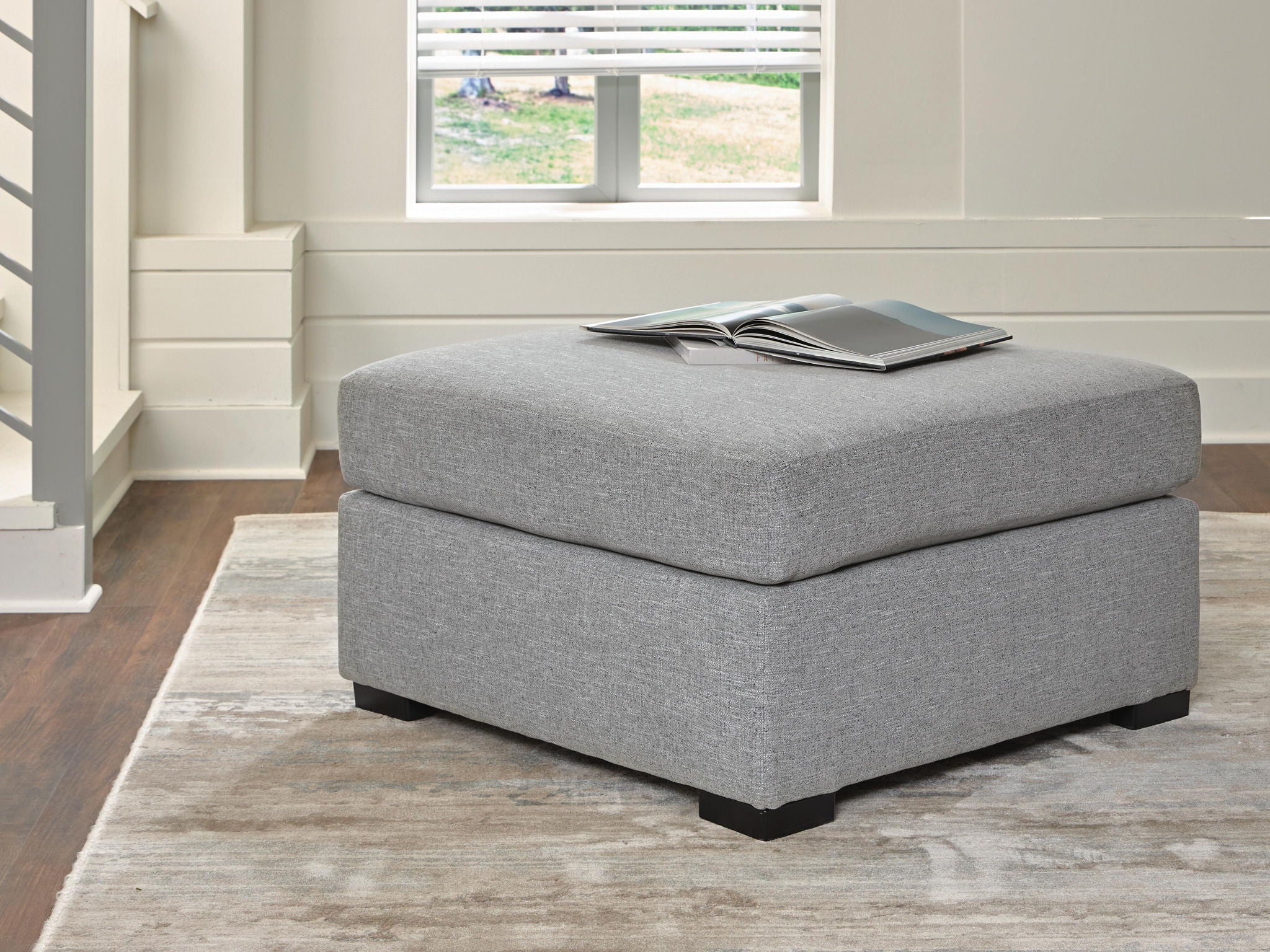 UrbanCrest - Oversized Accent Ottoman - Pewter - Image 3
