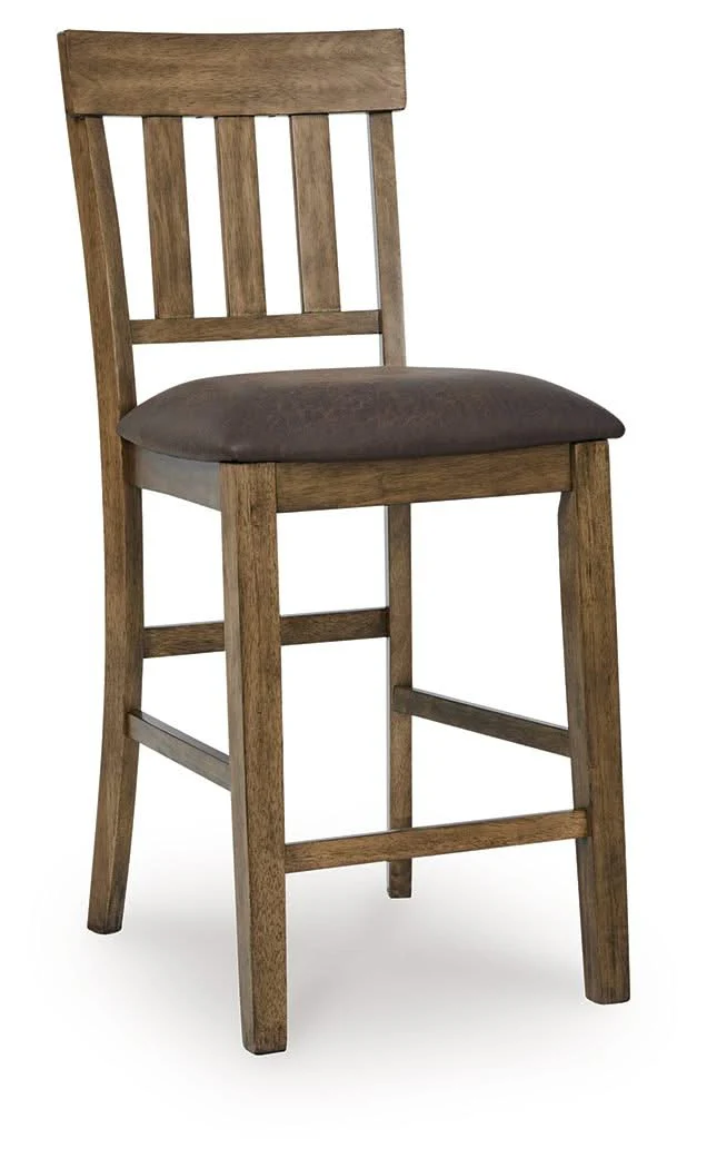 Urbinforte - Upholstered Barstool (Set of 2) - Light Brown - Image 4