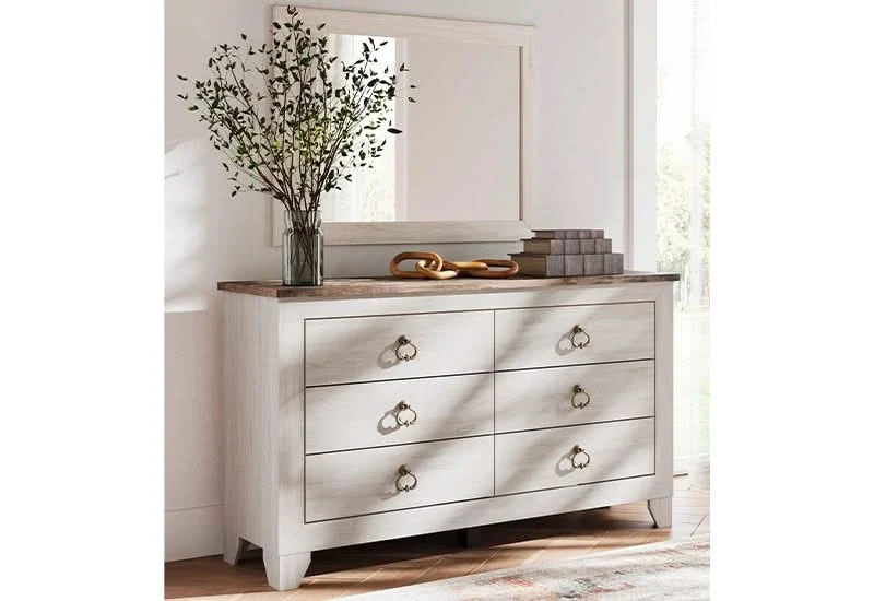 Urus White Rustic Farmhouse 5 Piece Bedroom Set with Modern Farmhouse Style - Image 6