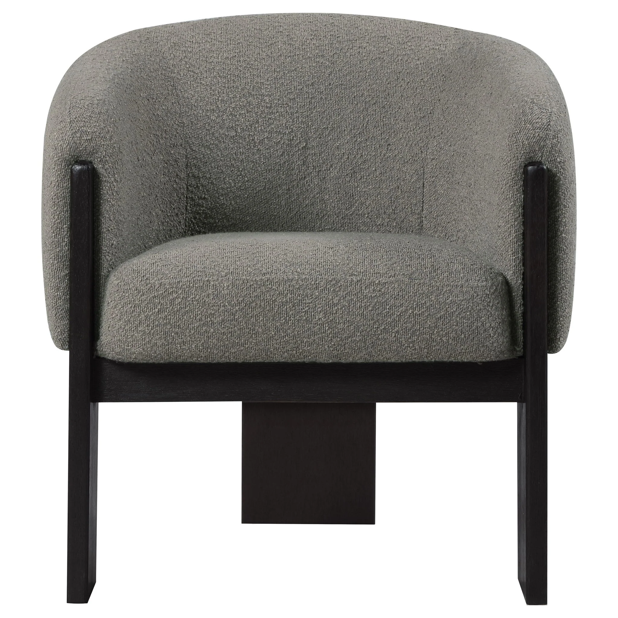 Valdez Boucle Upholstered Barrel Back Accent Chair Brown - Image 4