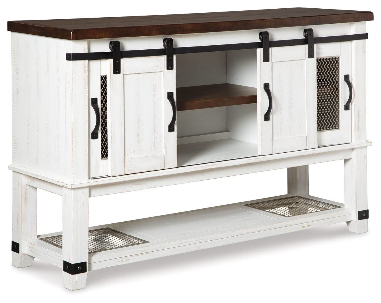 Valebeck - Dining Room Server - White / Brown - Image 3