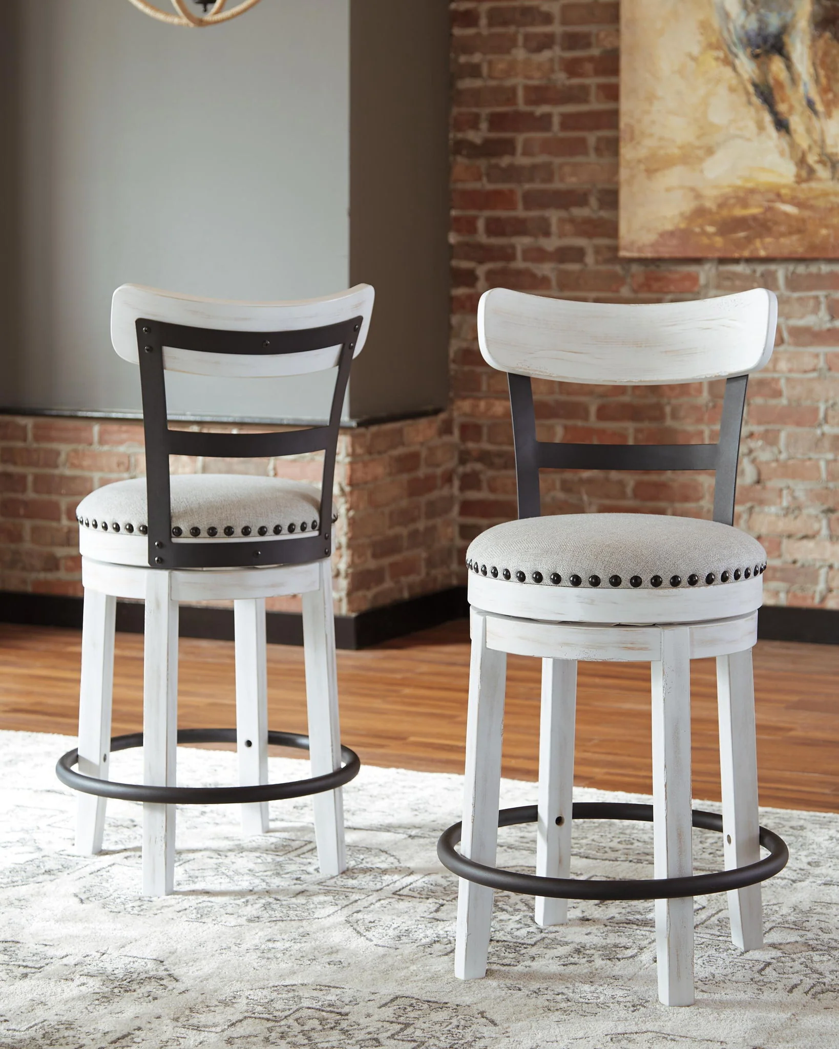 Valebeck - Full Back Swivel Stool - Image 8