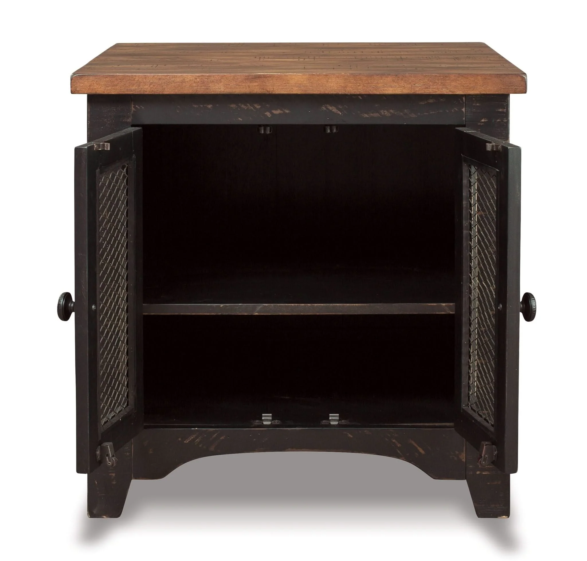 Valebeck - Rectangular End Table - Black / Brown - Image 4