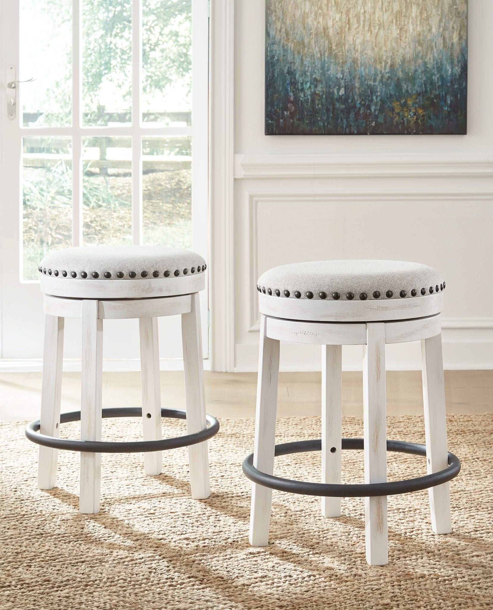 Valebeck - Upholstered Swivel Stool - Image 5
