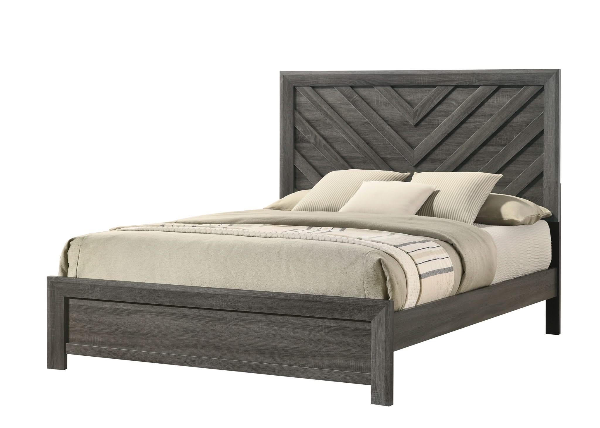 Valor - King 5 Piece Bedroom Set - Gray - Image 3