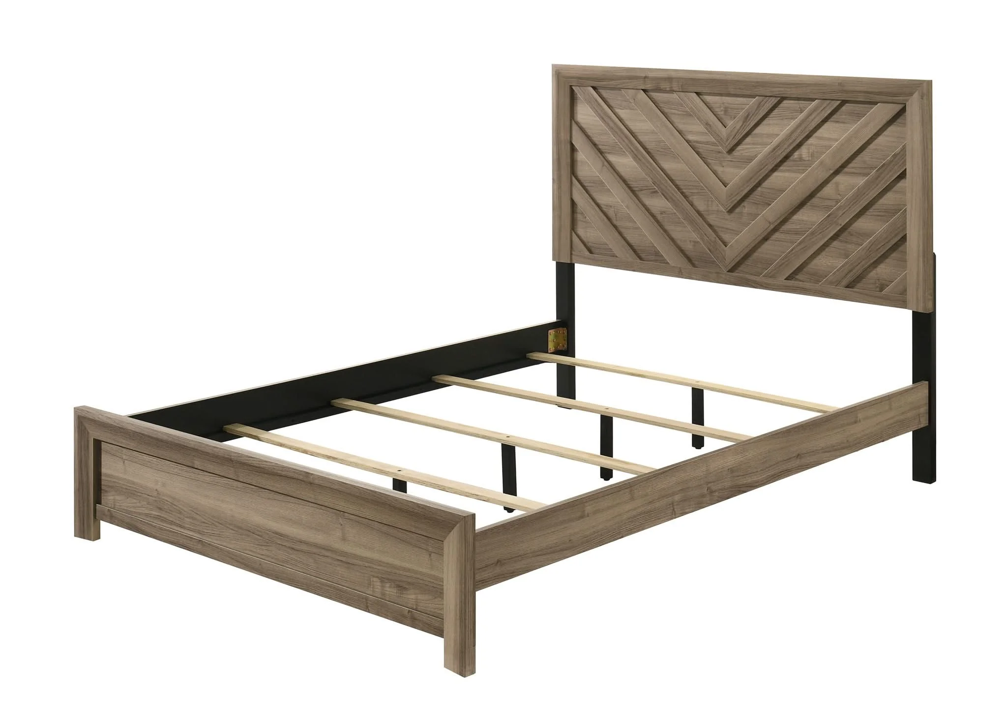 Valor - King Panel Bed - Light Bown - Image 4