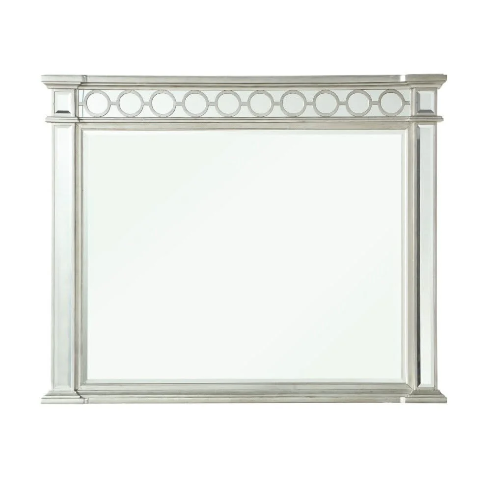Varian - Mirrored Designed Mirror - Silver - Image 4
