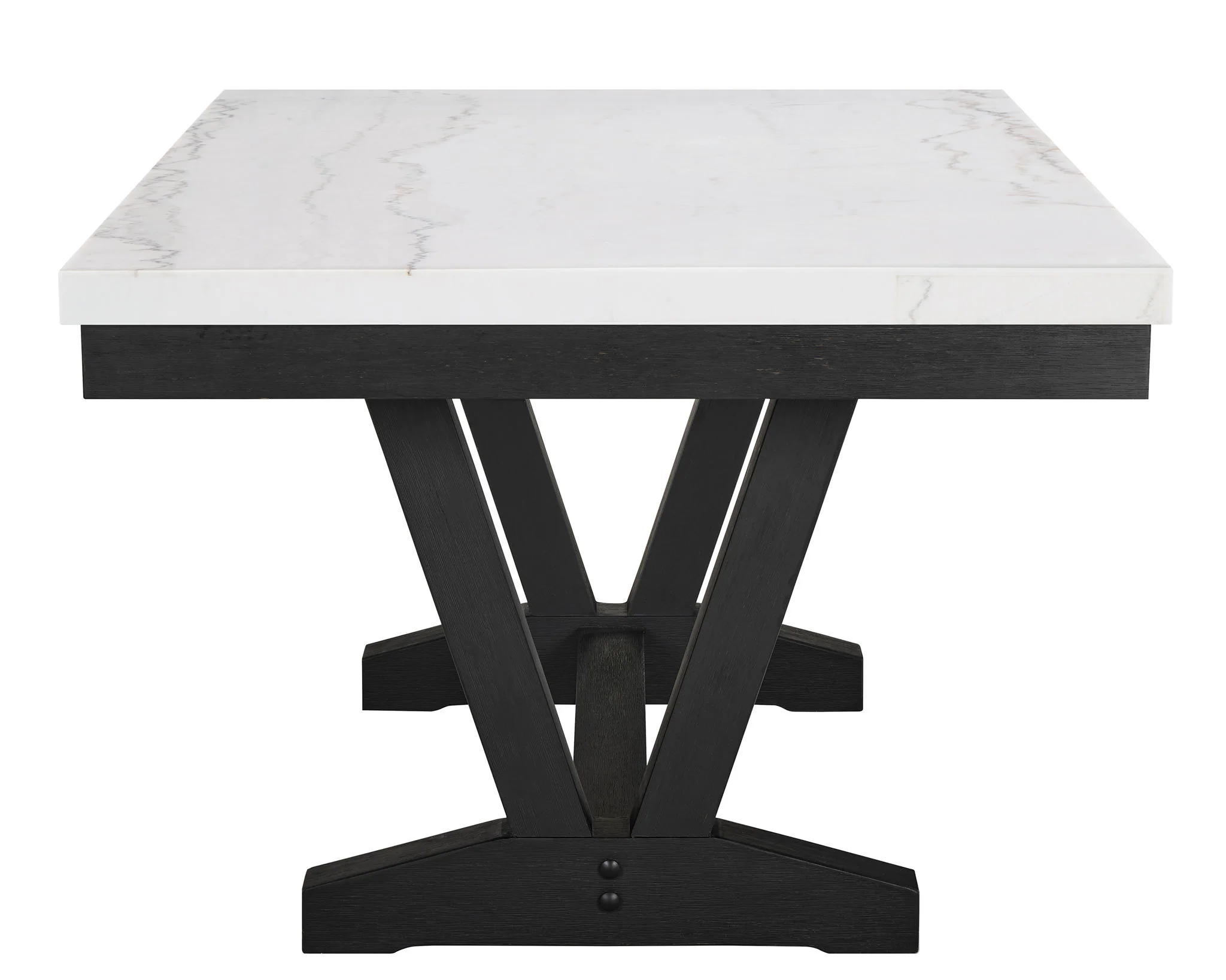 Varley - 5 Piece Dining Room Set With Wing Chairs - White / Gray - Image 2