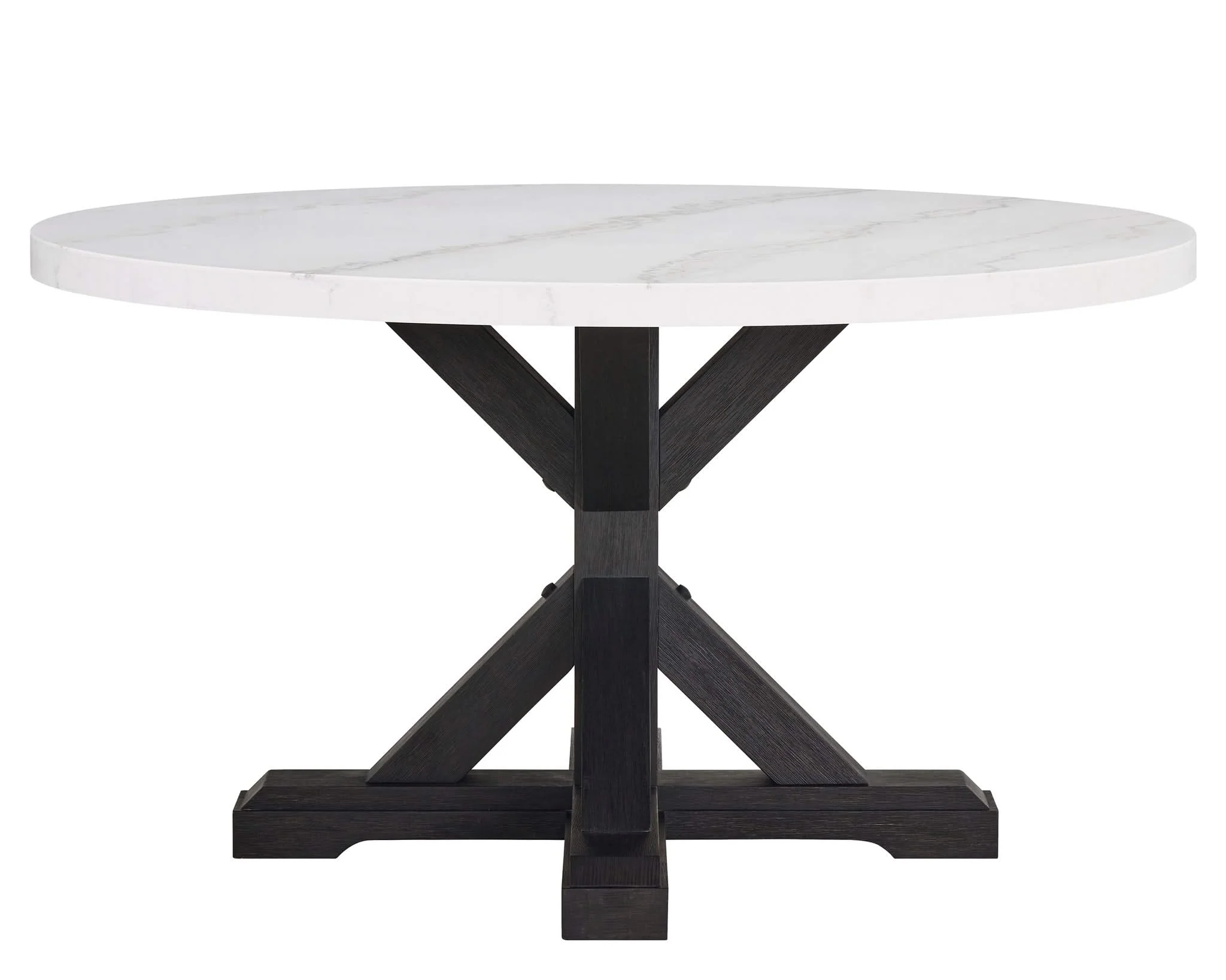 Varley - Genuine Marble Table - White & Charcoal - Image 4
