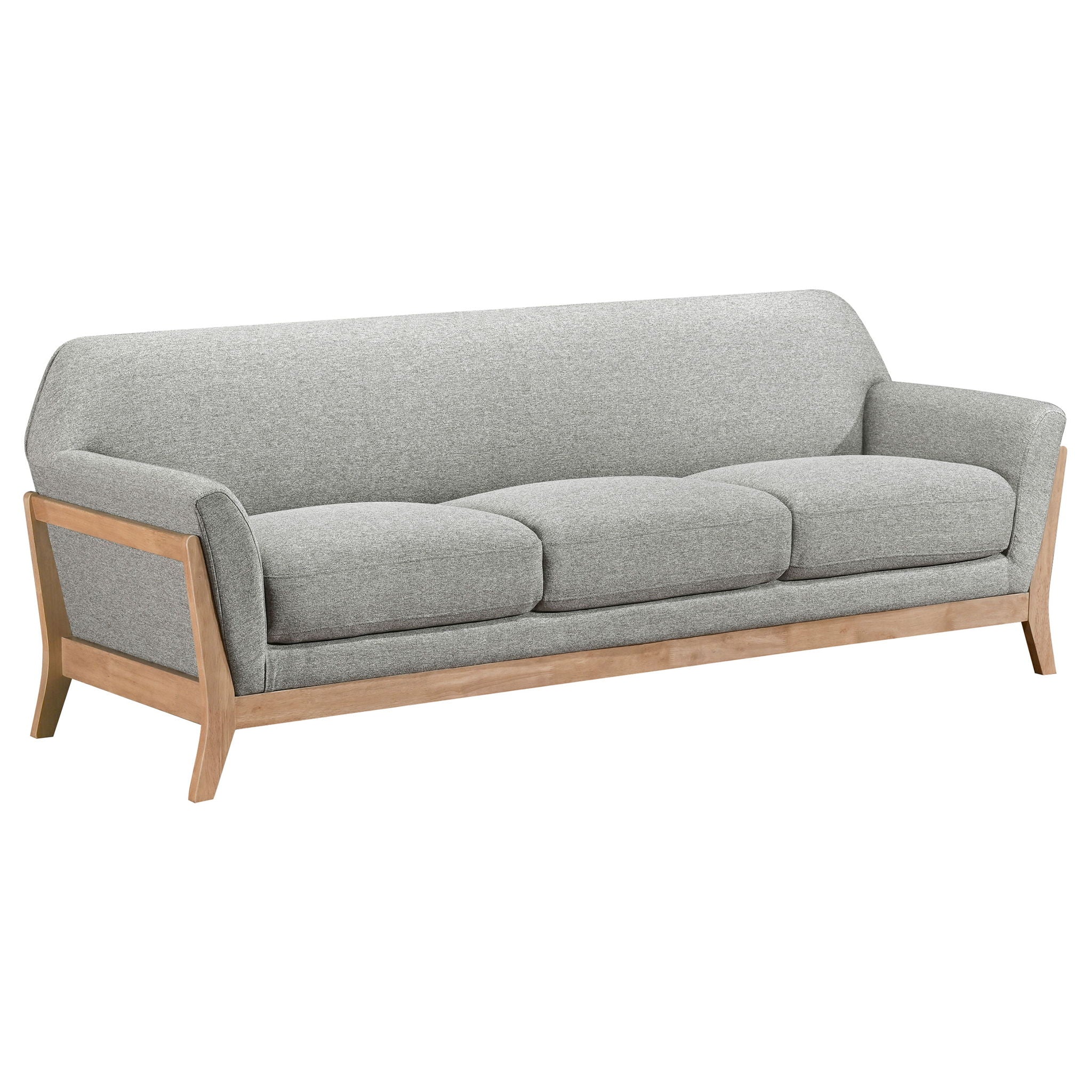 Vaughn 2-piece Fabric Upholstered Flared Arm Sofa Set Grey - Image 2