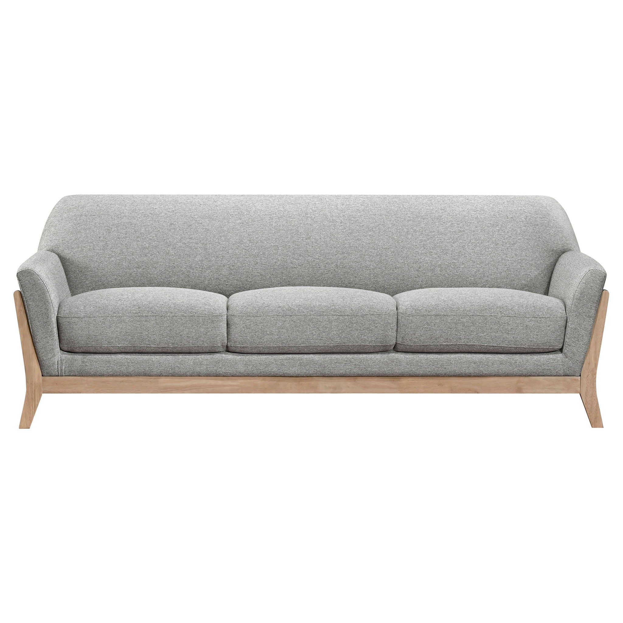 Vaughn 2-piece Fabric Upholstered Flared Arm Sofa Set Grey - Image 4