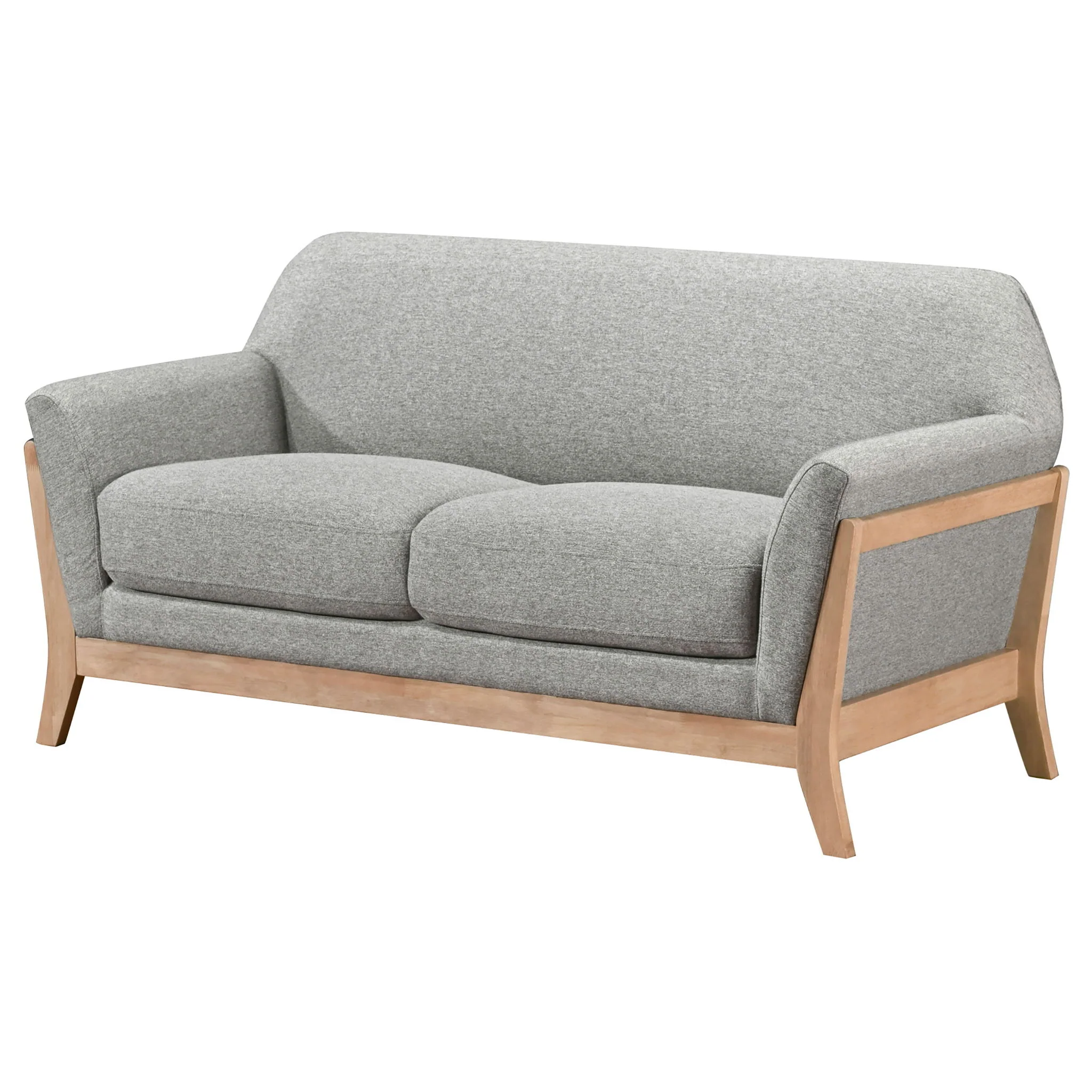 Vaughn Fabric Upholstered Flared Arm Loveseat Grey - Image 3