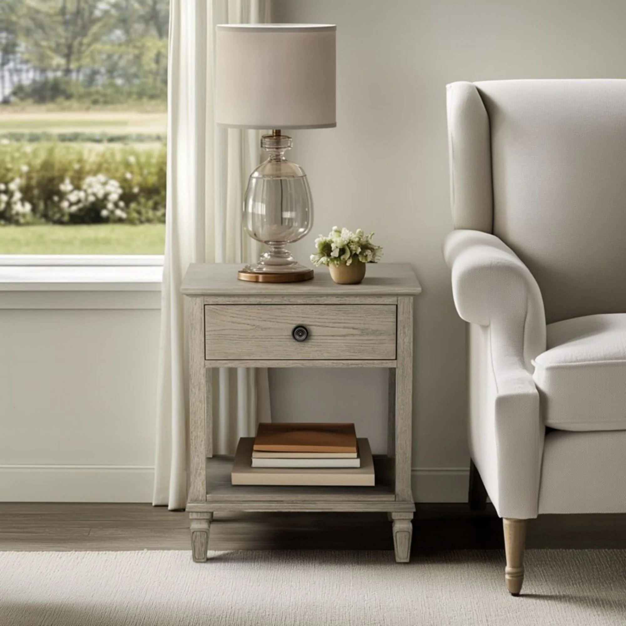 Victoria - Bedside Table With Drawer And Shelf - Image 13