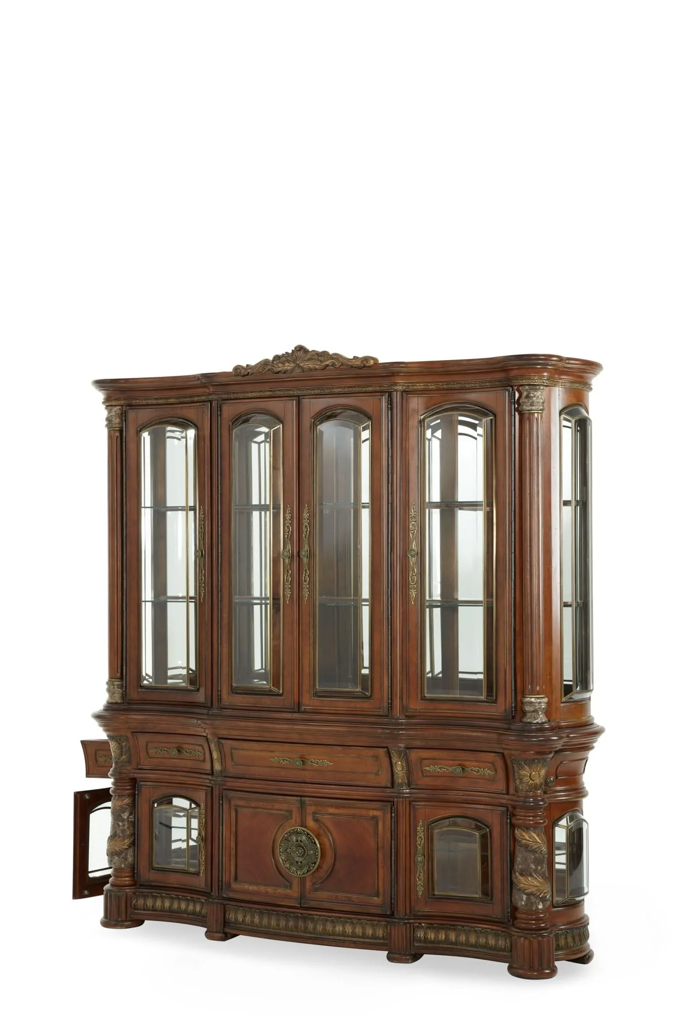 Villa Valencia - China Buffet Cabinet - Classic Chestnut - Image 3