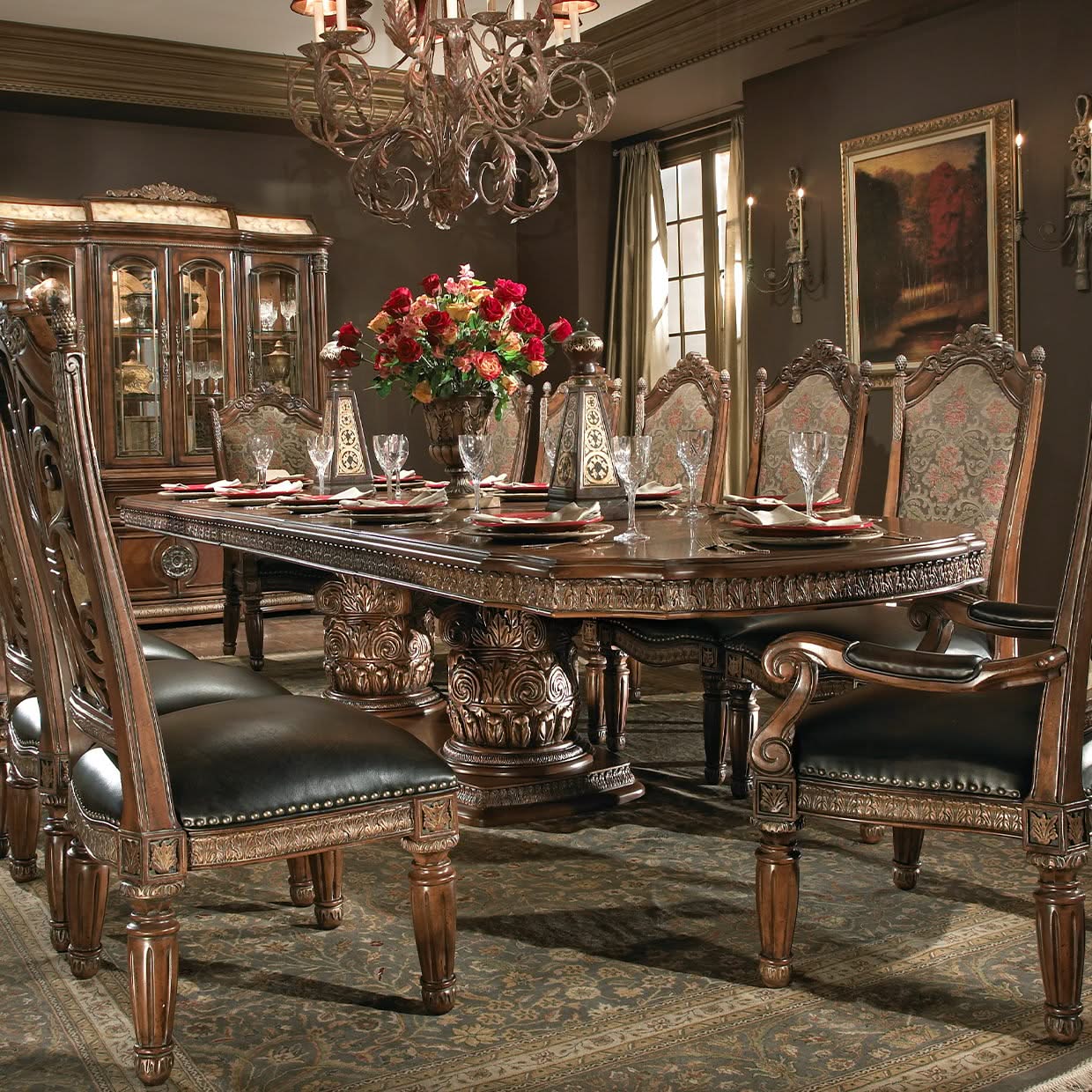 Villa Valencia - Rectangular Dining Table - Classic Chestnut - Image 4