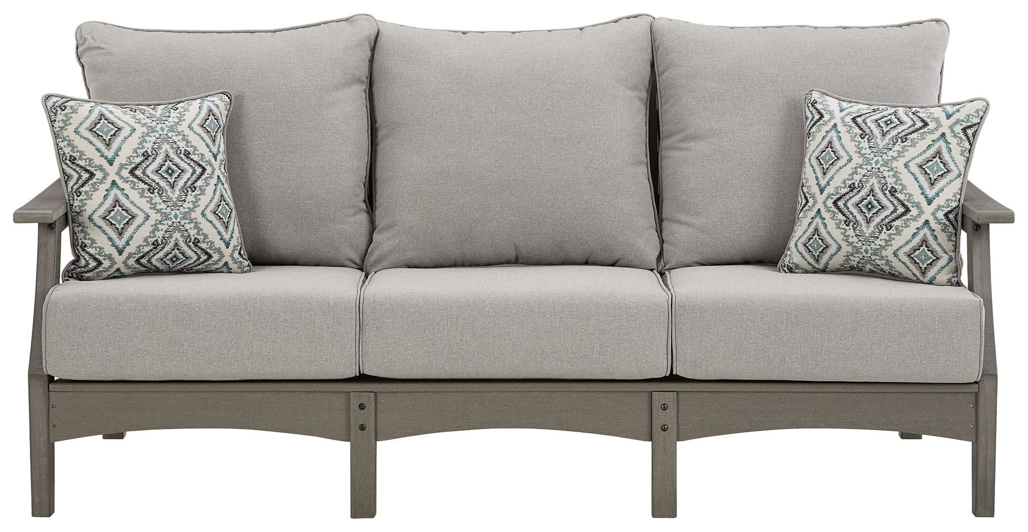 Visola - Sofa with Cushion - Gray - Image 2