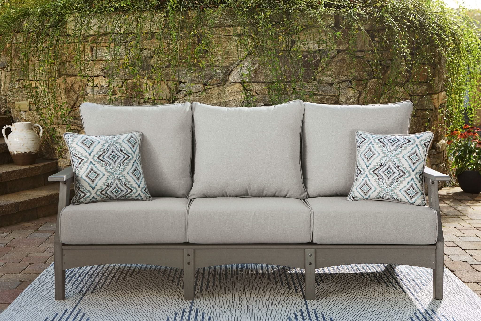 Visola - Sofa with Cushion - Gray - Image 3