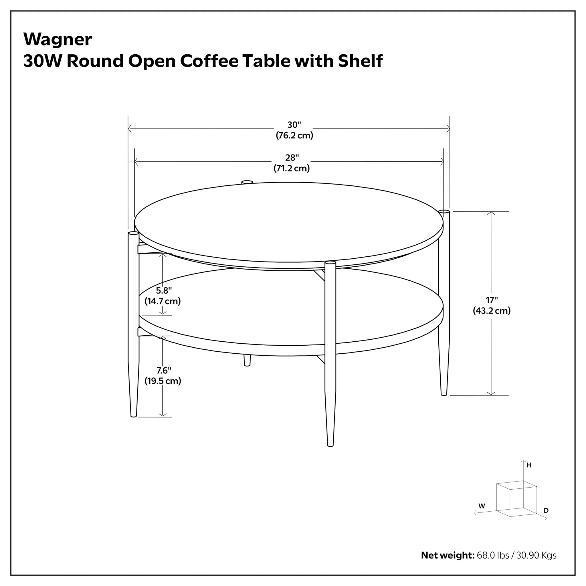 Wagner - Round Marble & Wood Table - Image 6