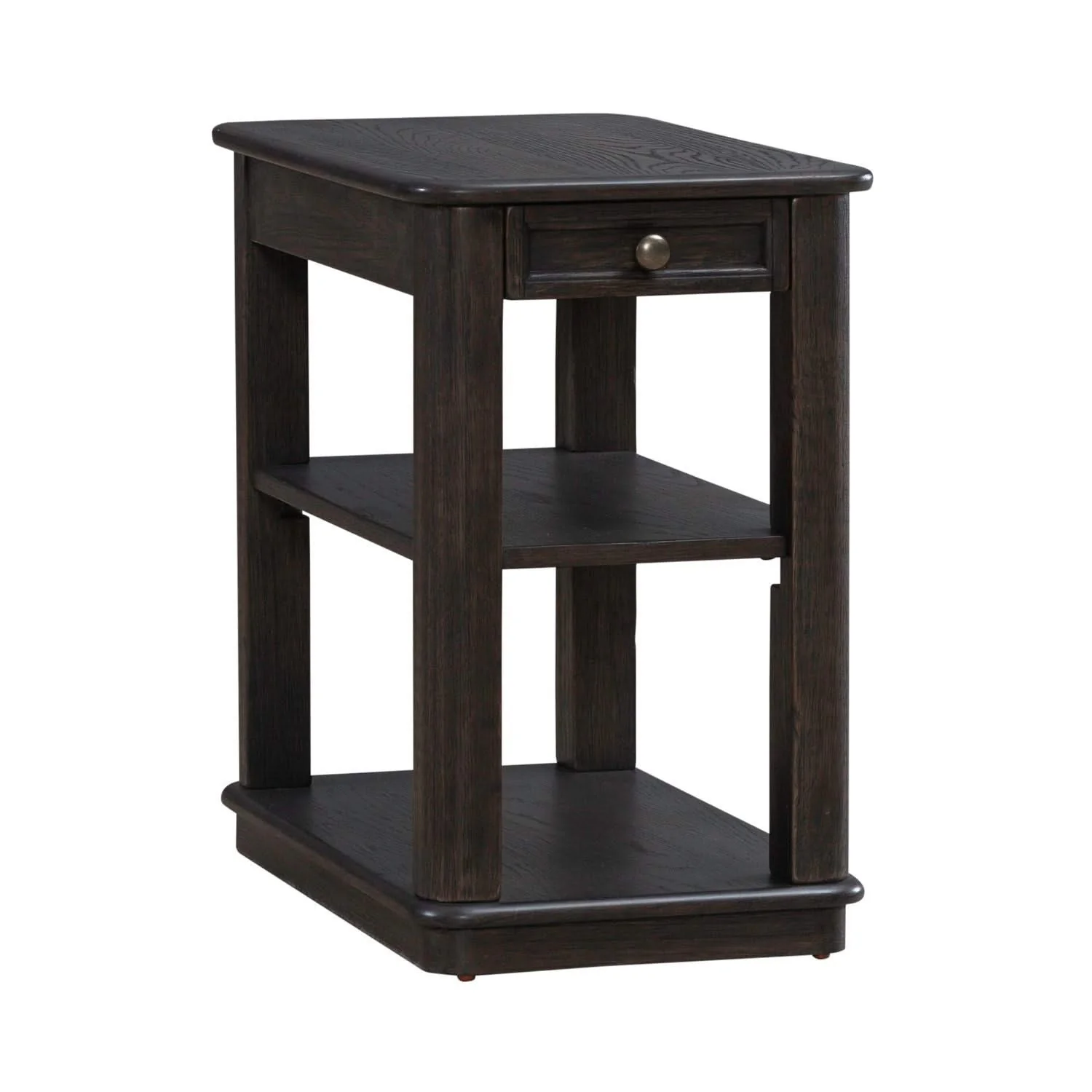 Wallace - Chair Side Table - Aged Oak - Image 2