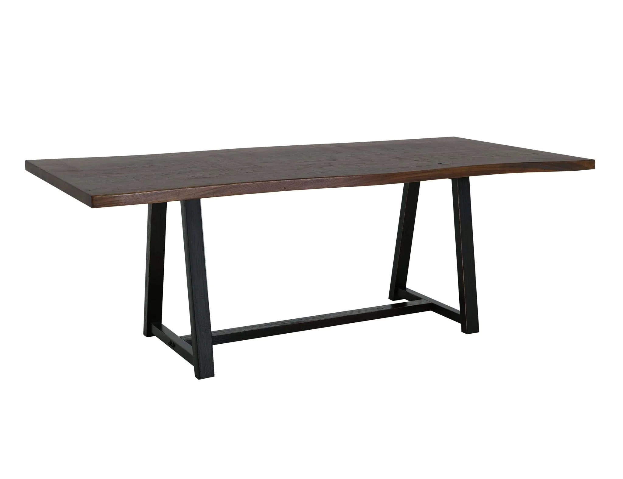 Walnut - Trestle Dining Table - Walnut Brown - Image 4
