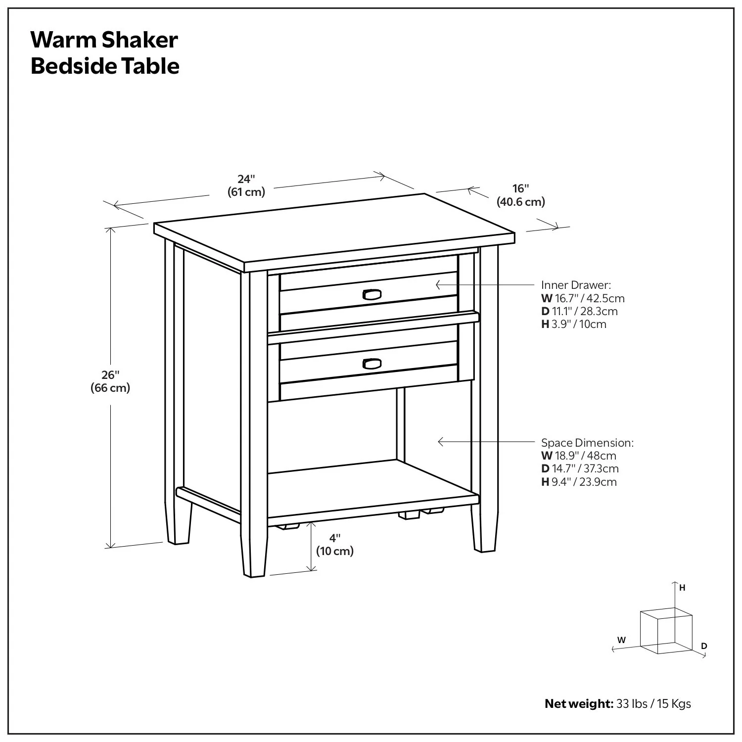 Warm Shaker - Handcrafted Bedside Table - Image 20