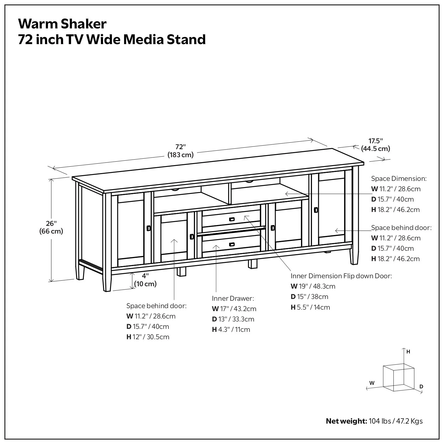 Warm Shaker - TV Media Stand, Handcrafted - Image 9