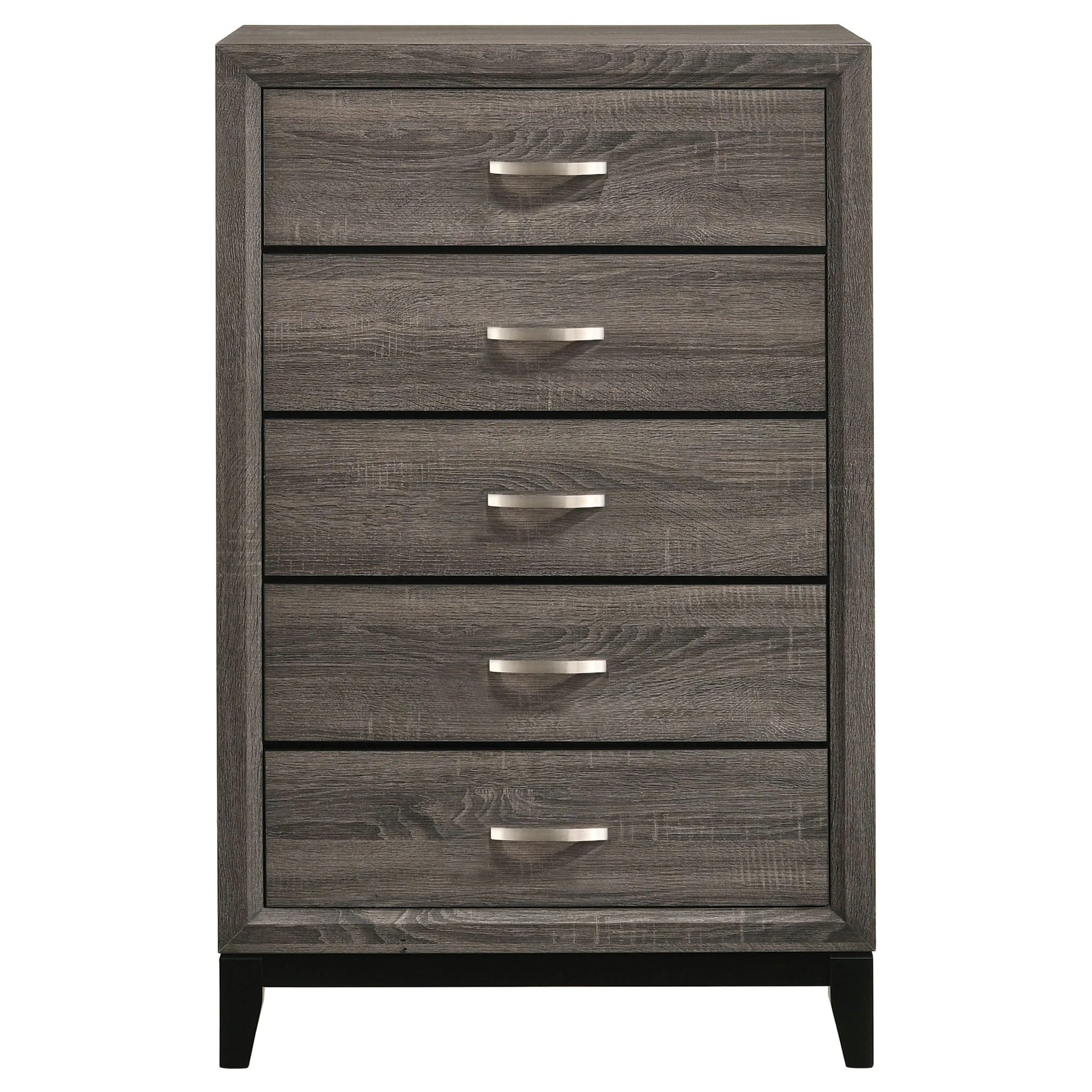 Watson 5-drawer Bedroom Chest Grey Oak - Image 3