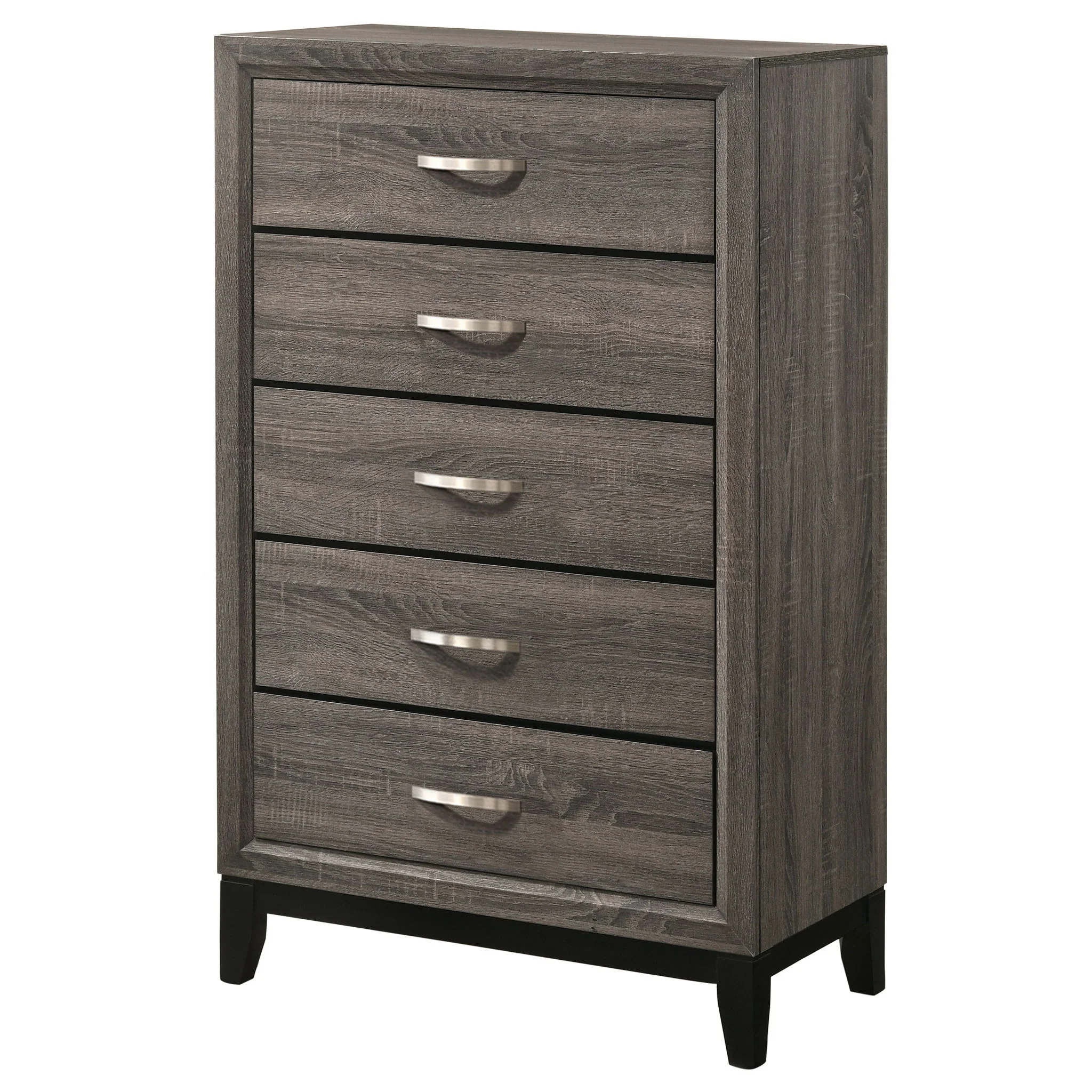 Watson 5-drawer Bedroom Chest Grey Oak - Image 4