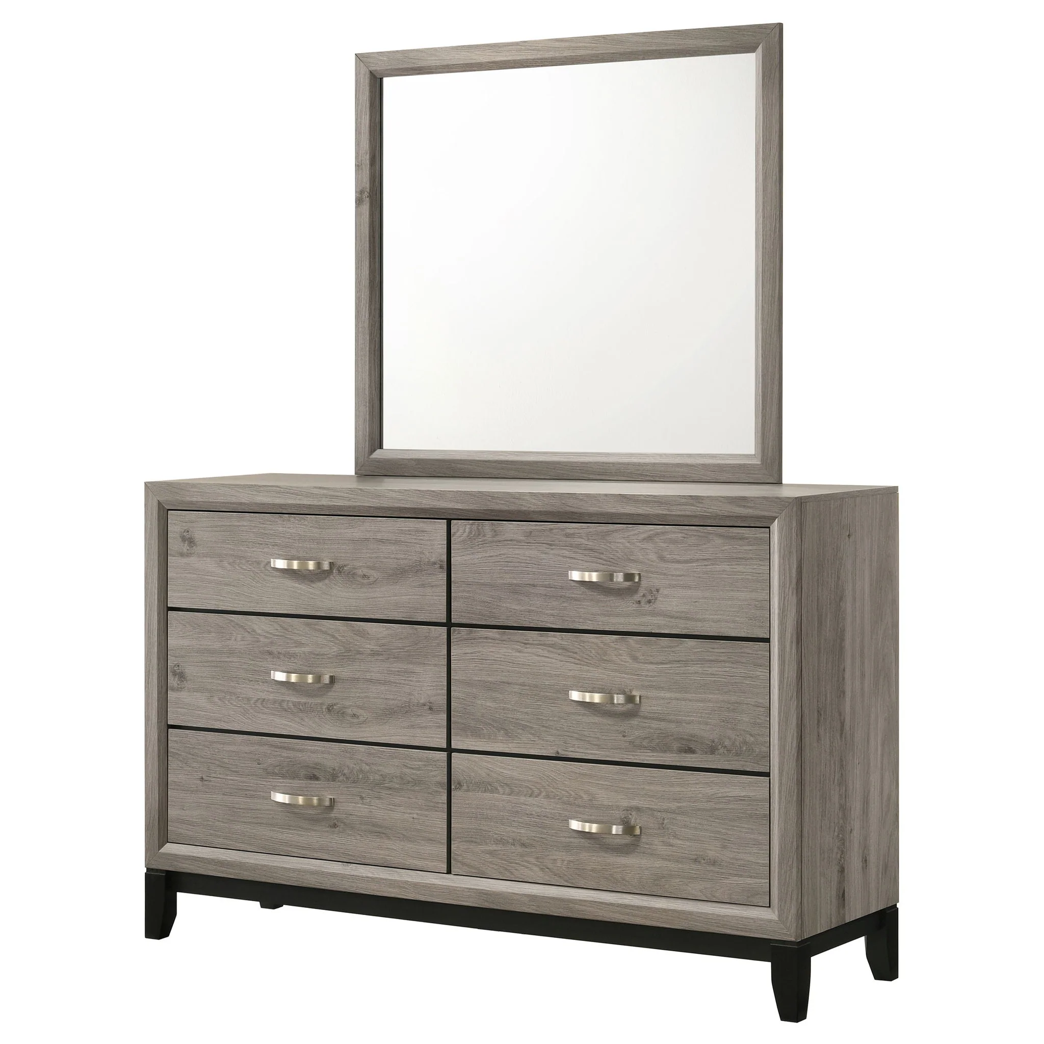 Watson 6-drawer Bedroom Dresser and Mirror Light Taupe - Image 2