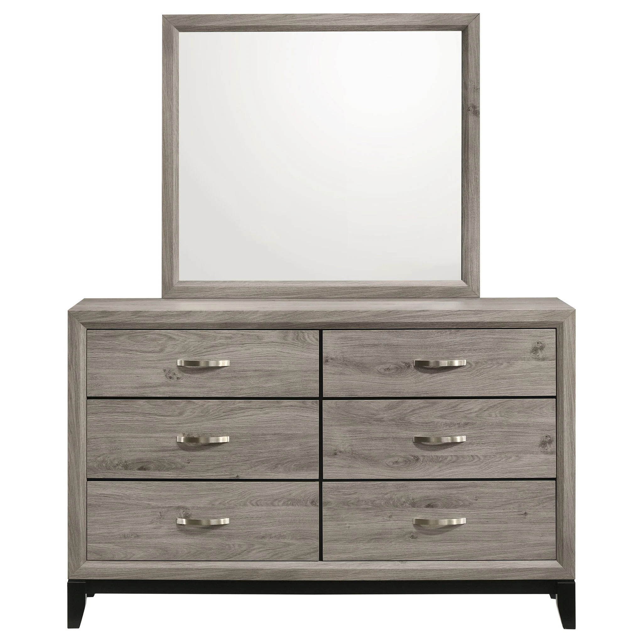 Watson 6-drawer Bedroom Dresser and Mirror Light Taupe - Image 3