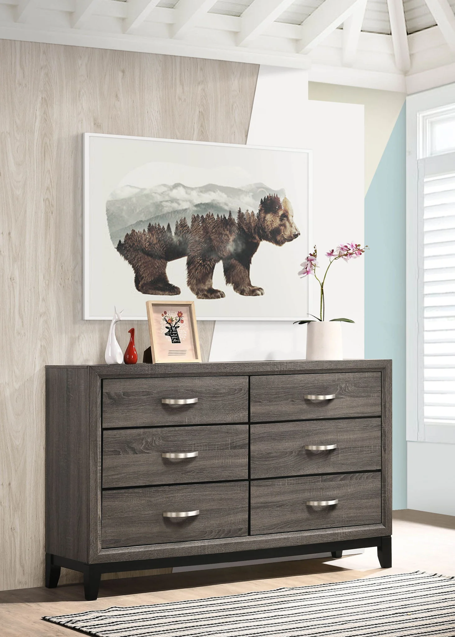 Watson 6-drawer Dresser Grey Oak - Image 3