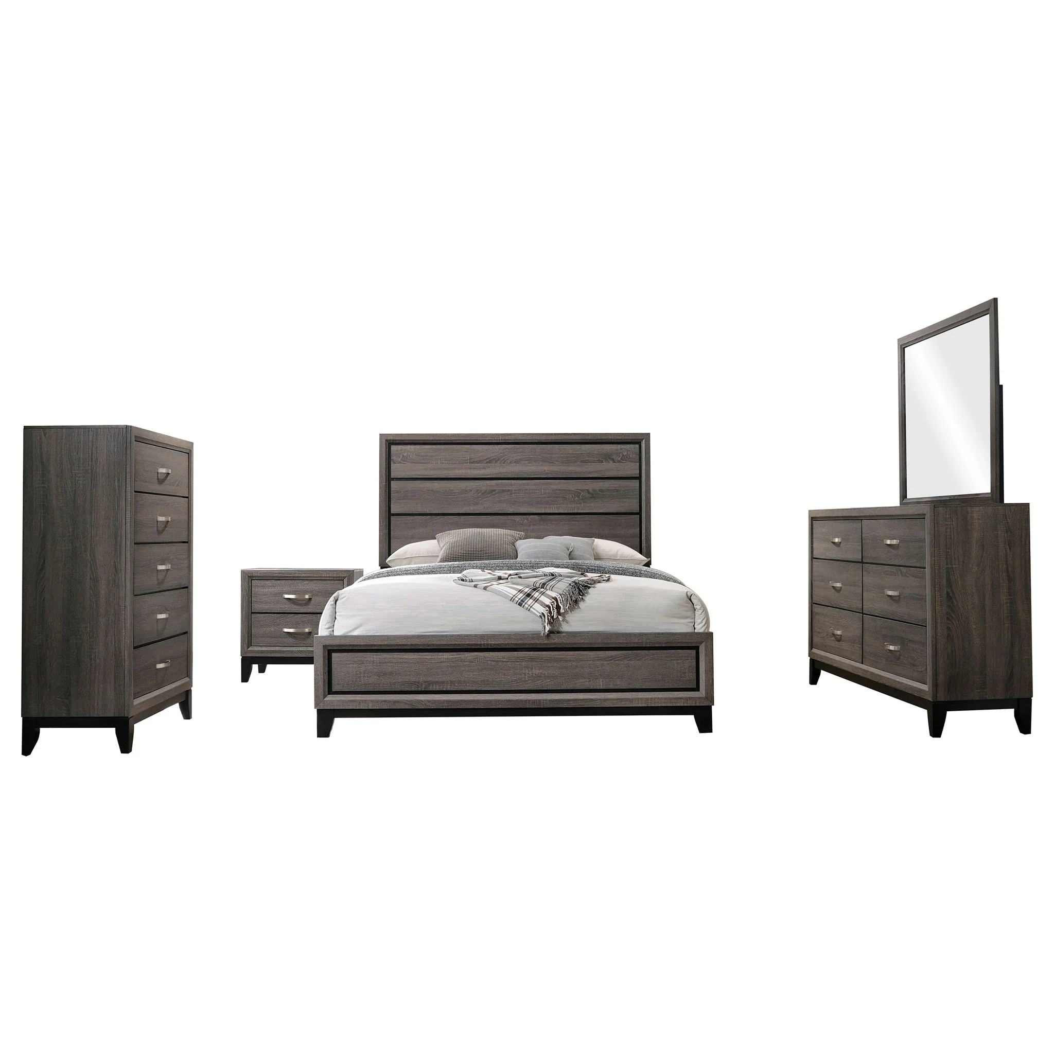 Watson Five-piece California King Bedroom Set Grey Oak - Image 4