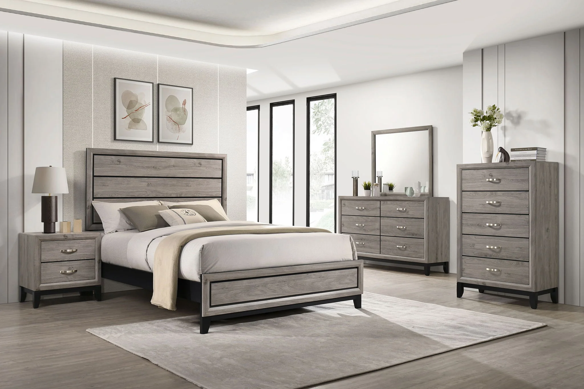 Watson Five-piece Queen Bedroom Set Light Taupe