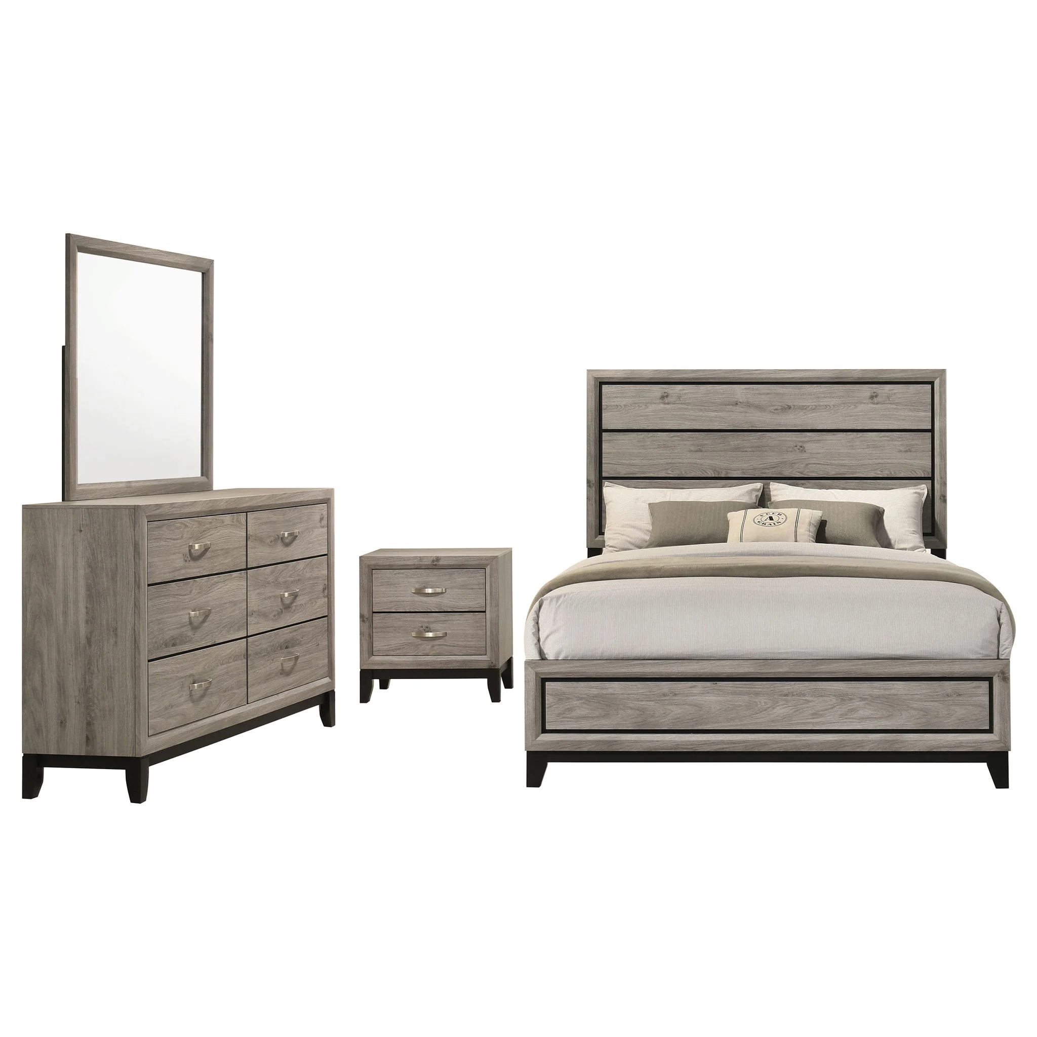 Watson Four-piece Full Bedroom Set Light Taupe - Image 4