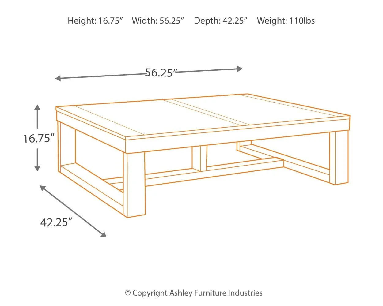Watson - Rectangular Cocktail Table - Dark Brown - Image 2