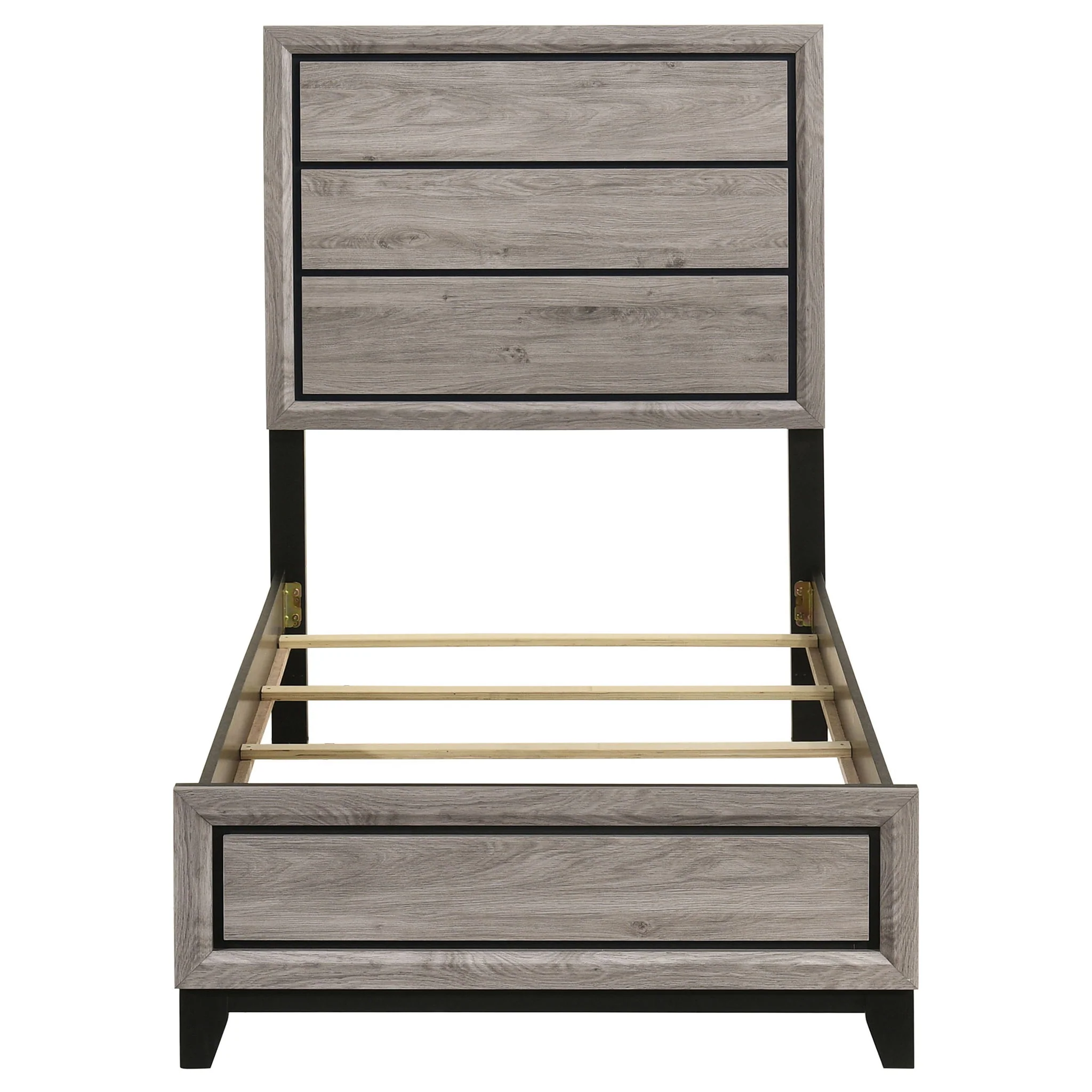 Watson Wood Twin Panel Bed Light Taupe - Image 3